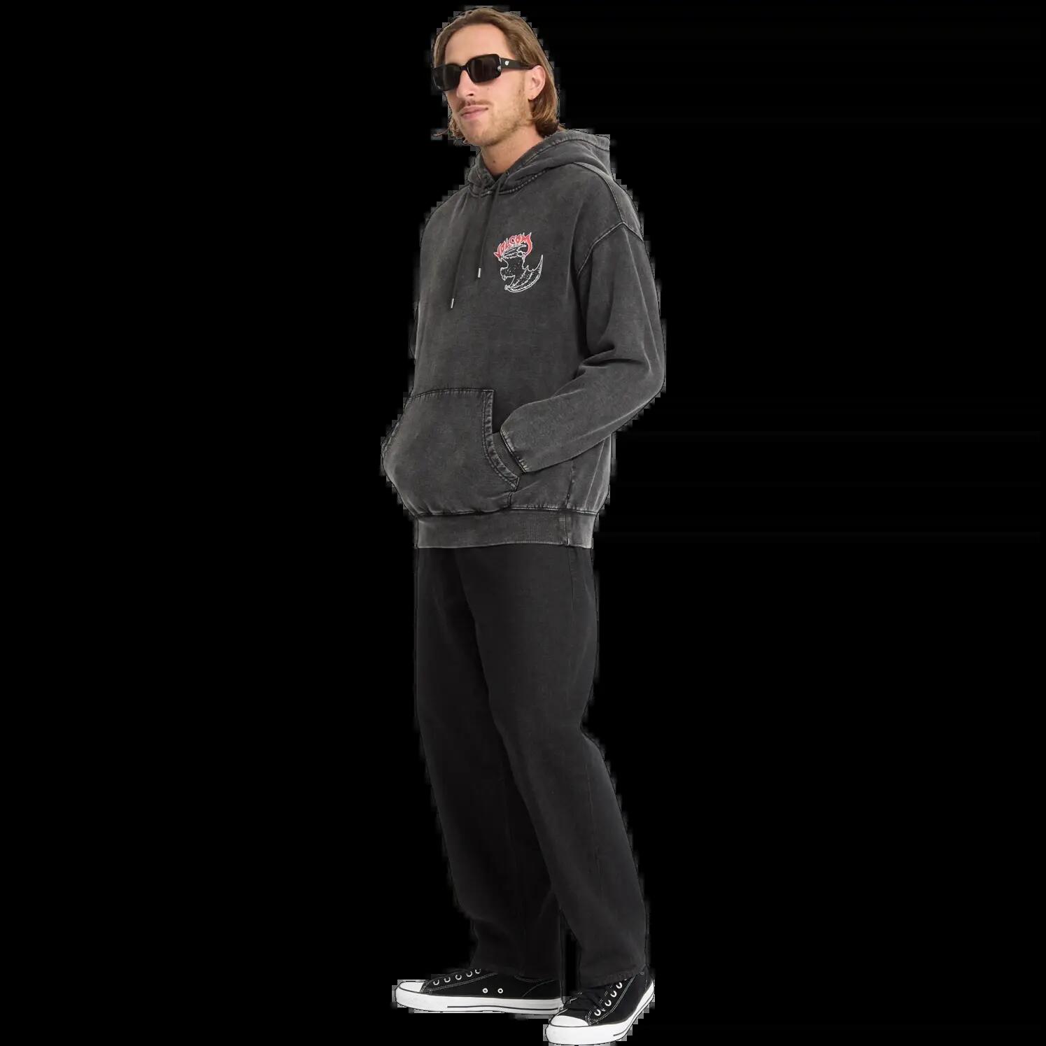Sweatshirt com capuz Volcom Nightwasher Preto claro 4/7
