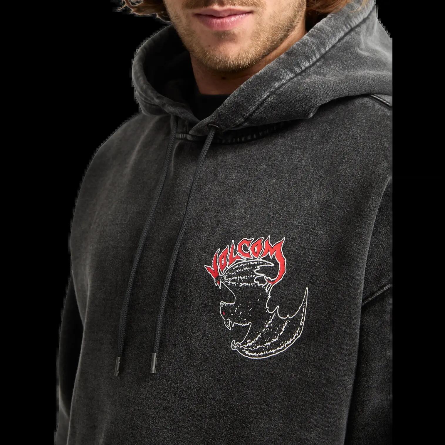 Sweatshirt com capuz Volcom Nightwasher Preto claro 3/7