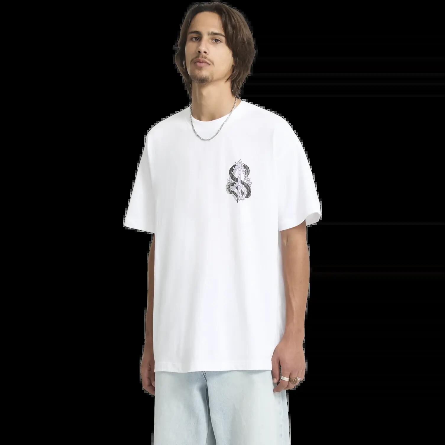 T-shirt Volcom Snake Peace Blanc 6/7