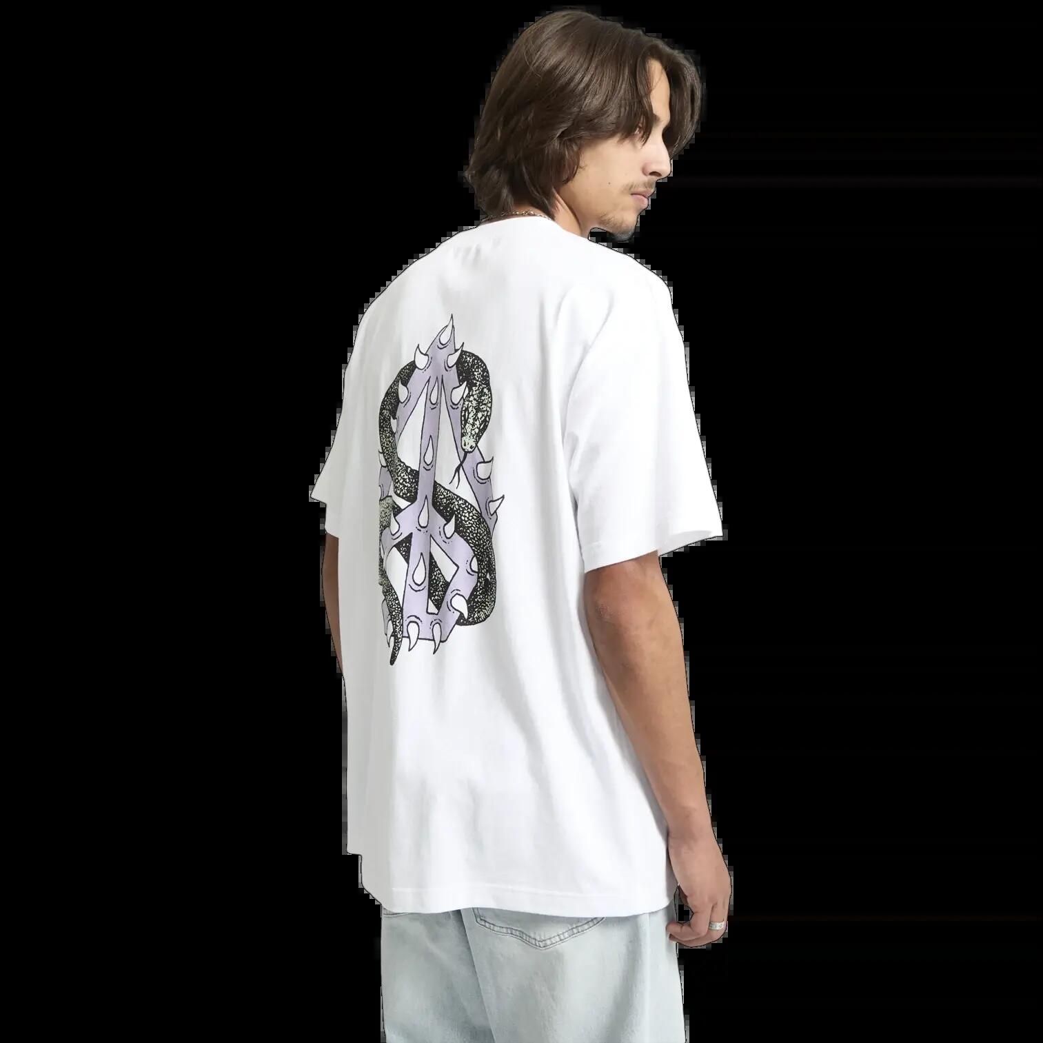 T-shirt Volcom Snake Peace Blanc 5/7