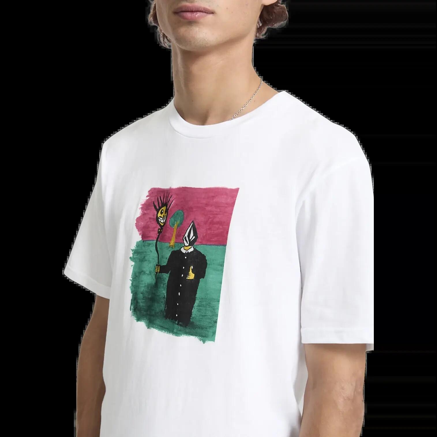 T-shirt Volcom Issam Branco Verde Sálvia 5/7