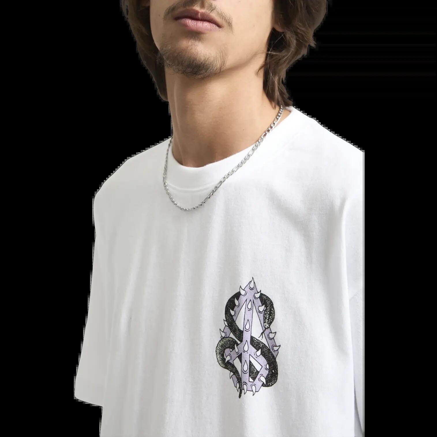 T-shirt Volcom Snake Peace Blanc 3/7