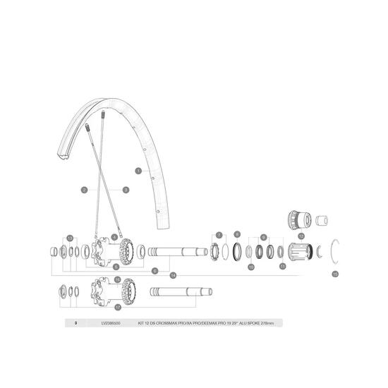 Kit de rayons Mavic Crossmax Pro/XA Pro/Deemax Pro Arrière Droit