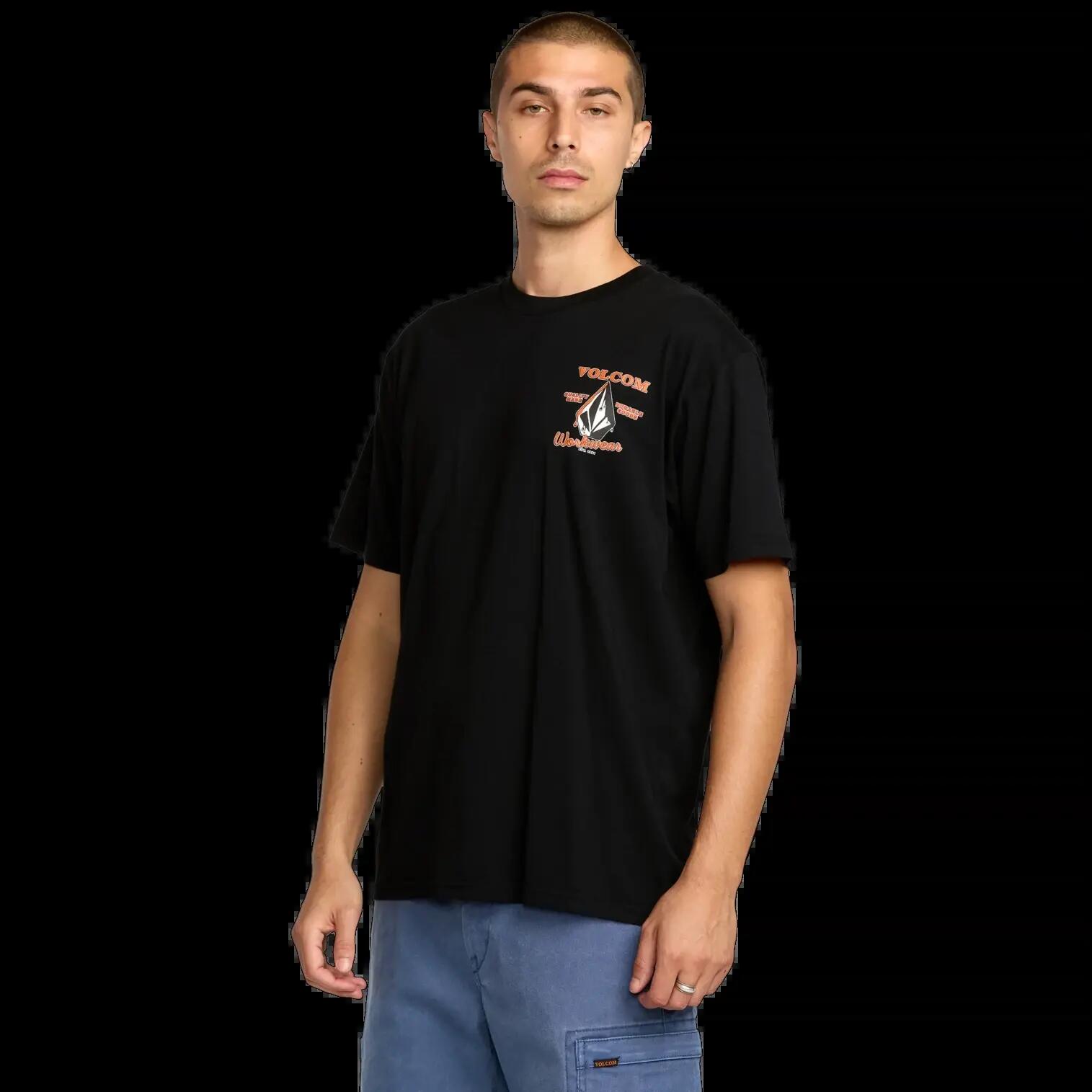T-shirt Volcom Enamel Nero Bianco 3/7