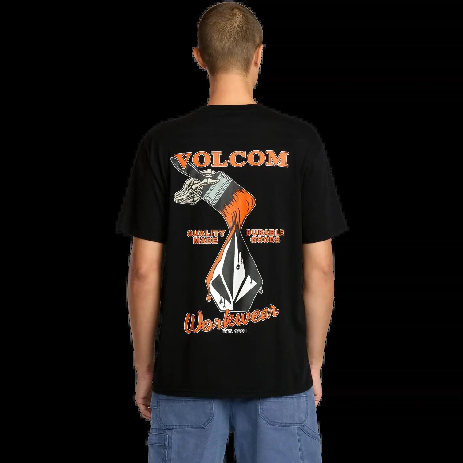 T-shirt Volcom Enamel Nero Bianco 2/7