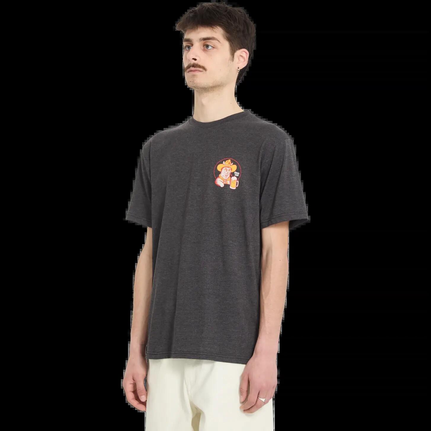 T-shirt Volcom MEOWDY HTH SST Noir Chinée 3/7