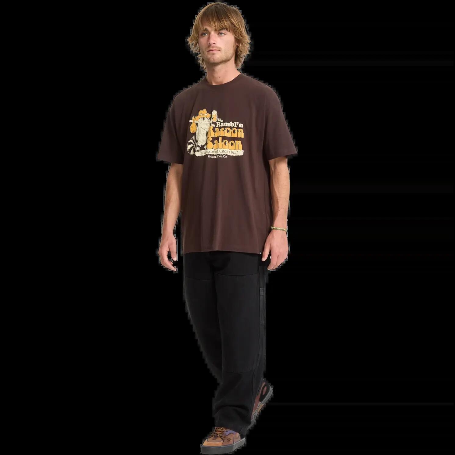 Camiseta Volcom Racoon Marrón Cacao Verde Scarab 6/6