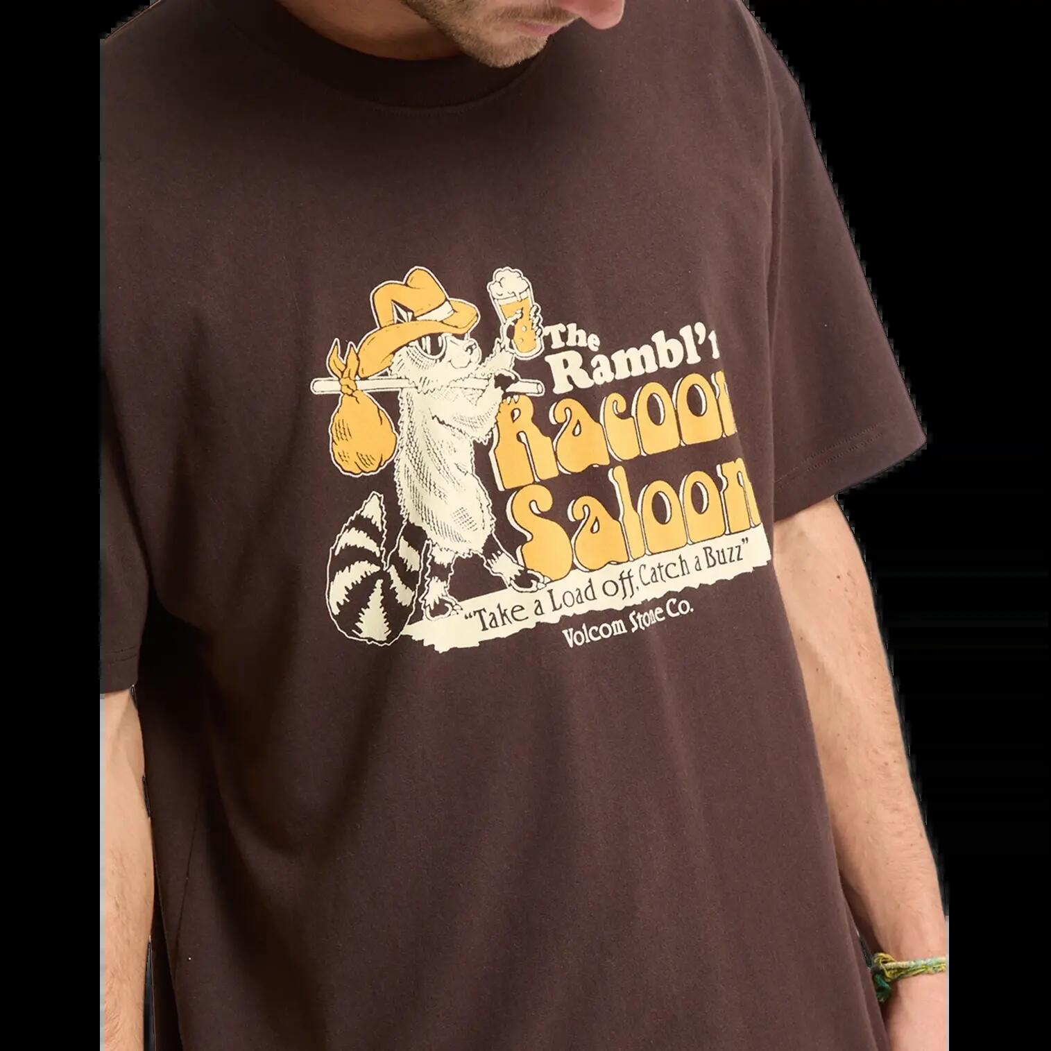 Camiseta Volcom Racoon Marrón Cacao Verde Scarab 4/6