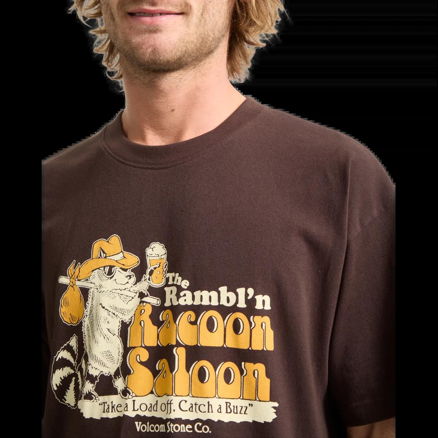 Camiseta Volcom Racoon Marrón Cacao Verde Scarab 3/6