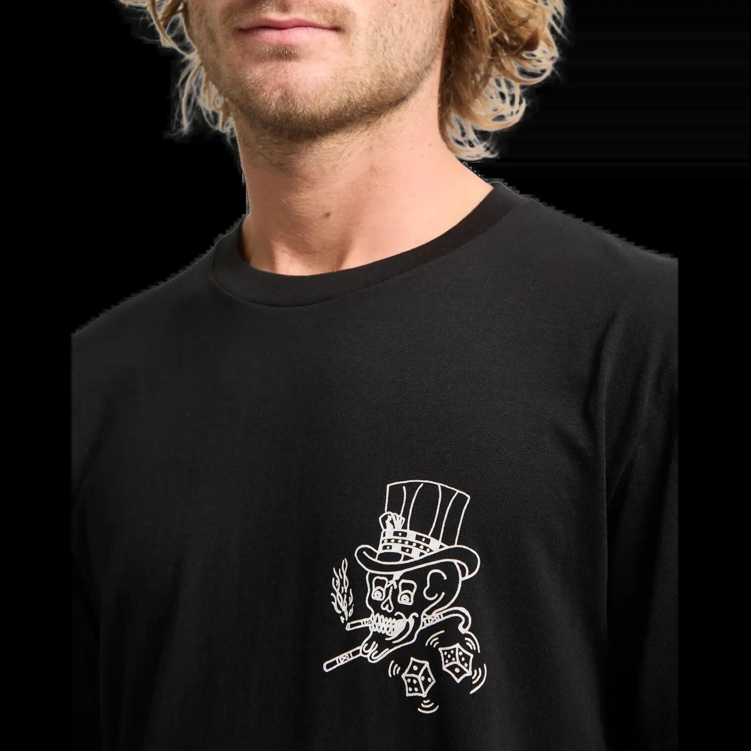 Camiseta Volcom Harry Negro Morado Ceniza 3/8