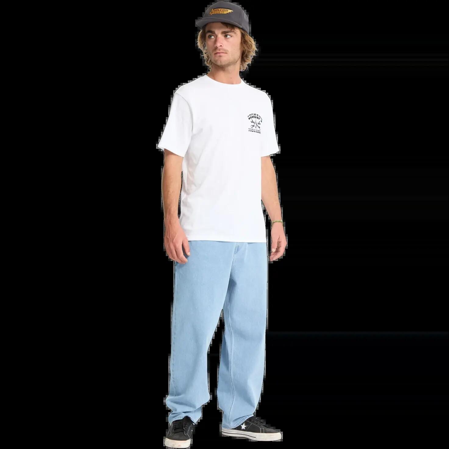 Camiseta Volcom Stoneys Blanco Negro 4/8