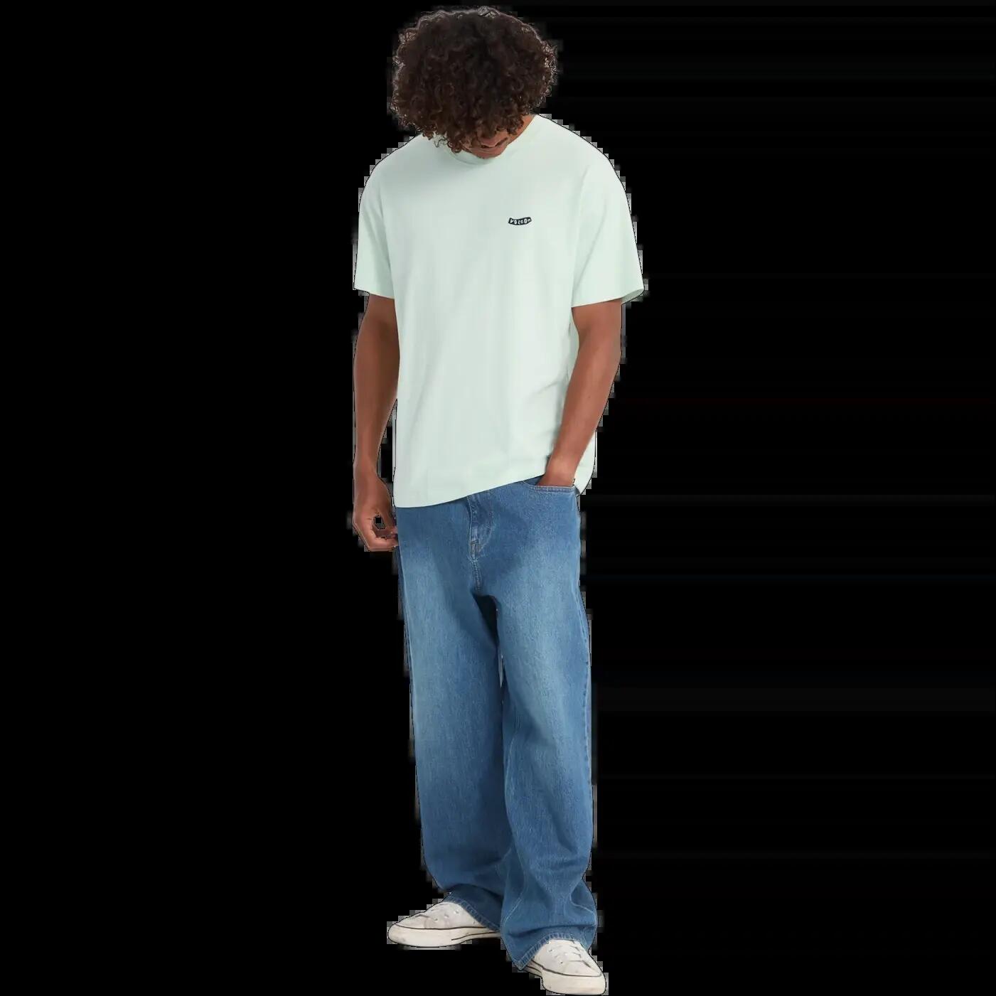 T-shirt Volcom PISTOL STONE LSE SST Vert Aqua Pâle 5/6