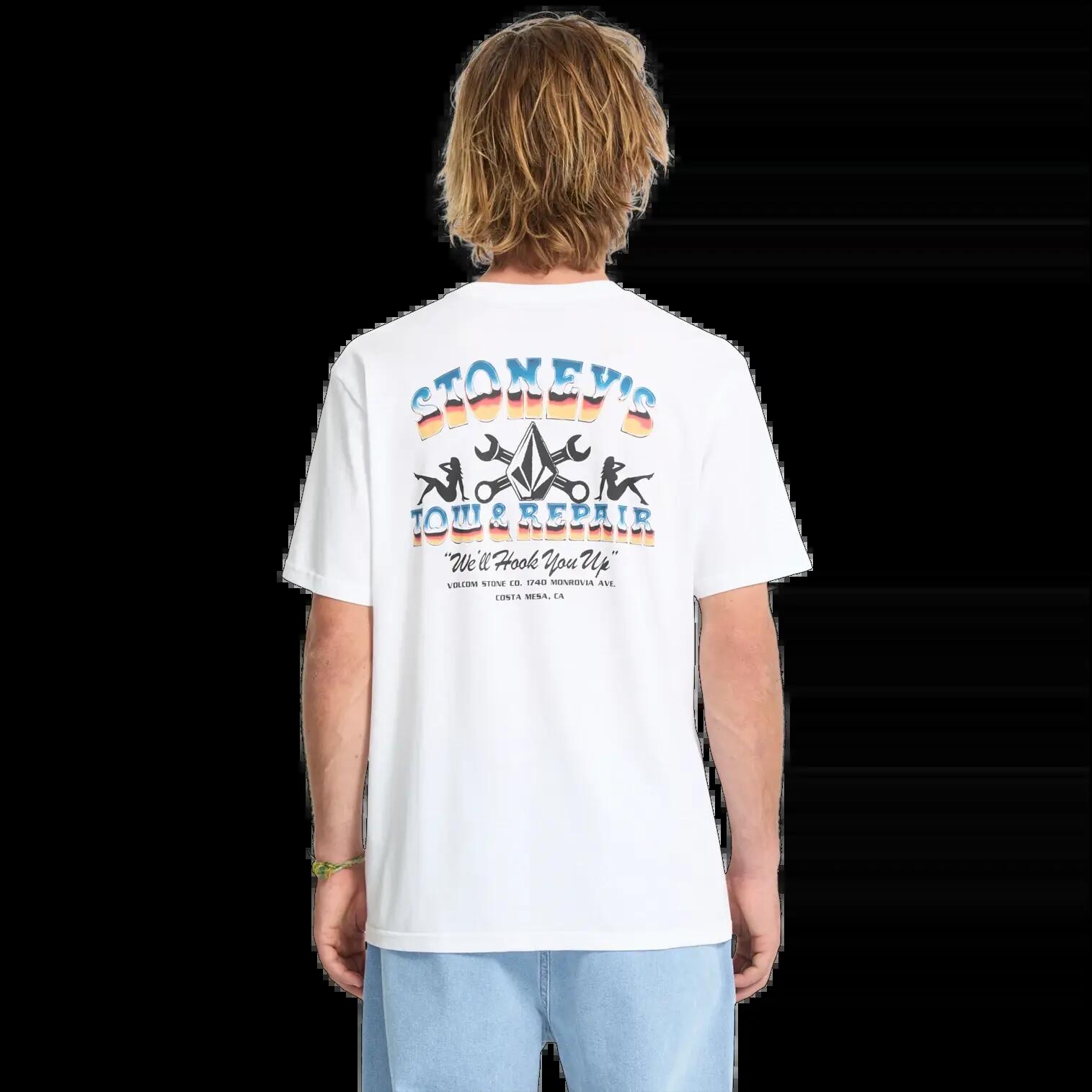 Camiseta Volcom Stoneys Blanco Negro 2/8