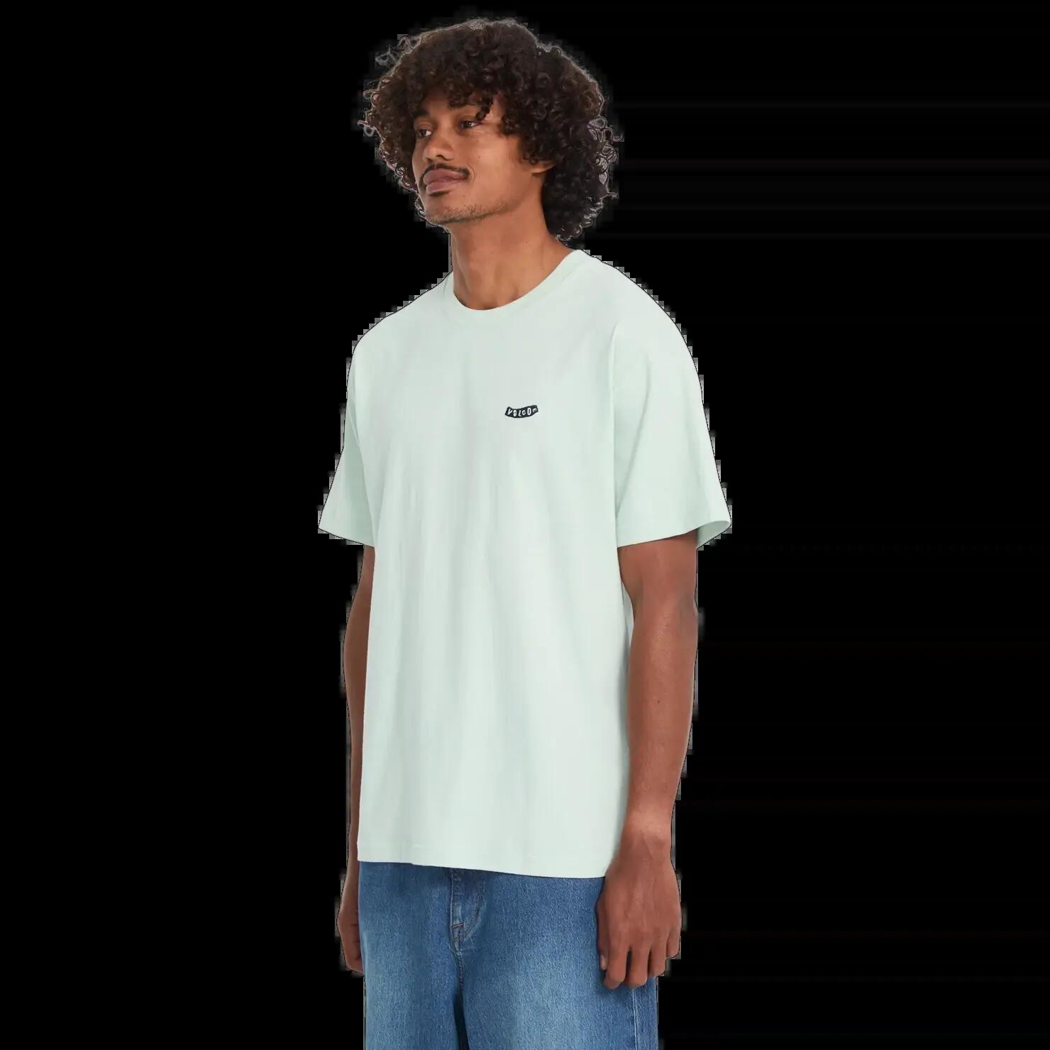 T-shirt Volcom PISTOL STONE LSE SST Vert Aqua Pâle 3/6