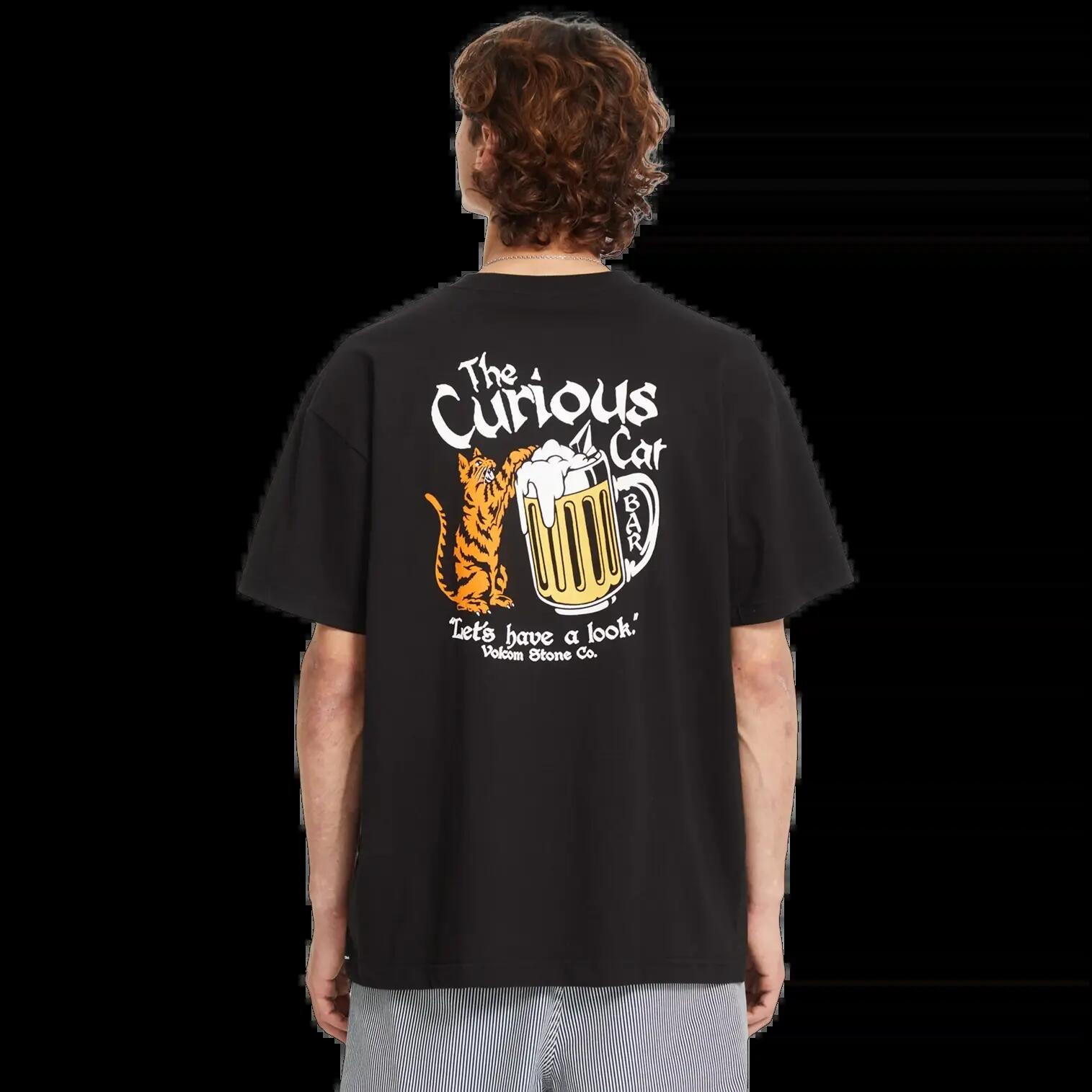 Camiseta Volcom Curious Cat Negro Blanco 2/7