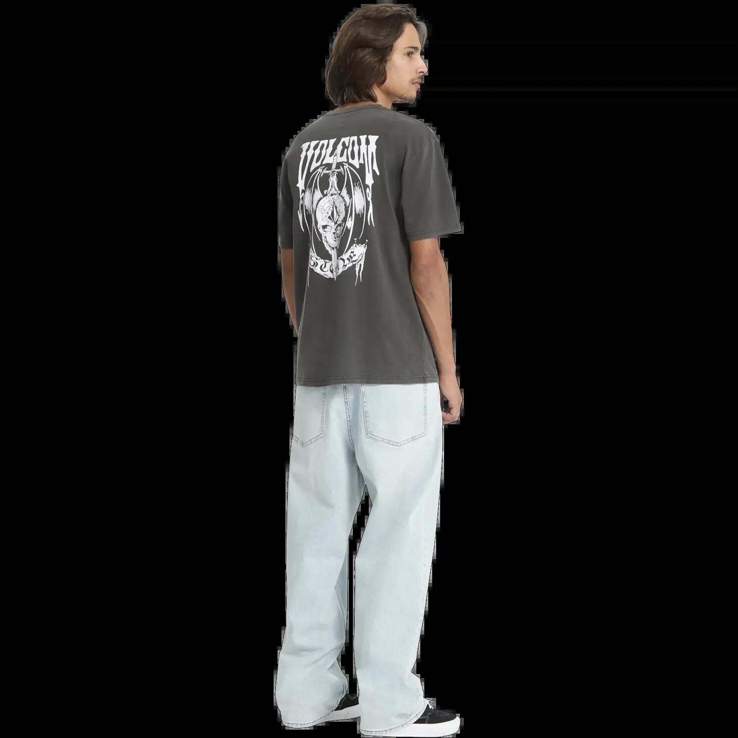 T-shirt Volcom Sworder Noir Violet Foncé 4/7