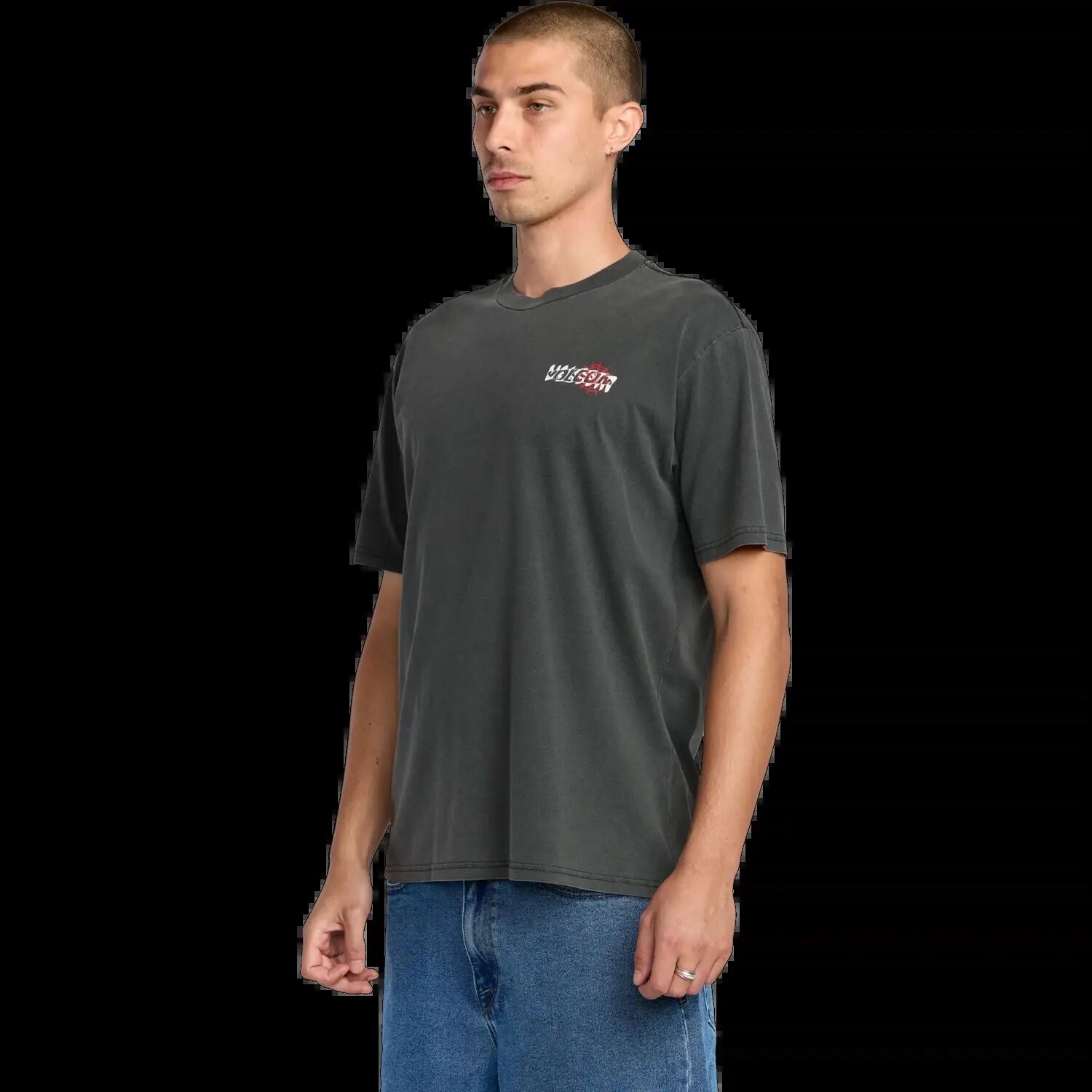 T-shirt Volcom Brain Mix Cinza Escuro 3/7