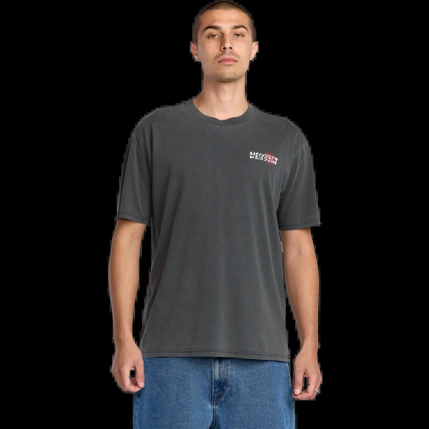 T-shirt Volcom Brain Mix Cinza Escuro 2/7