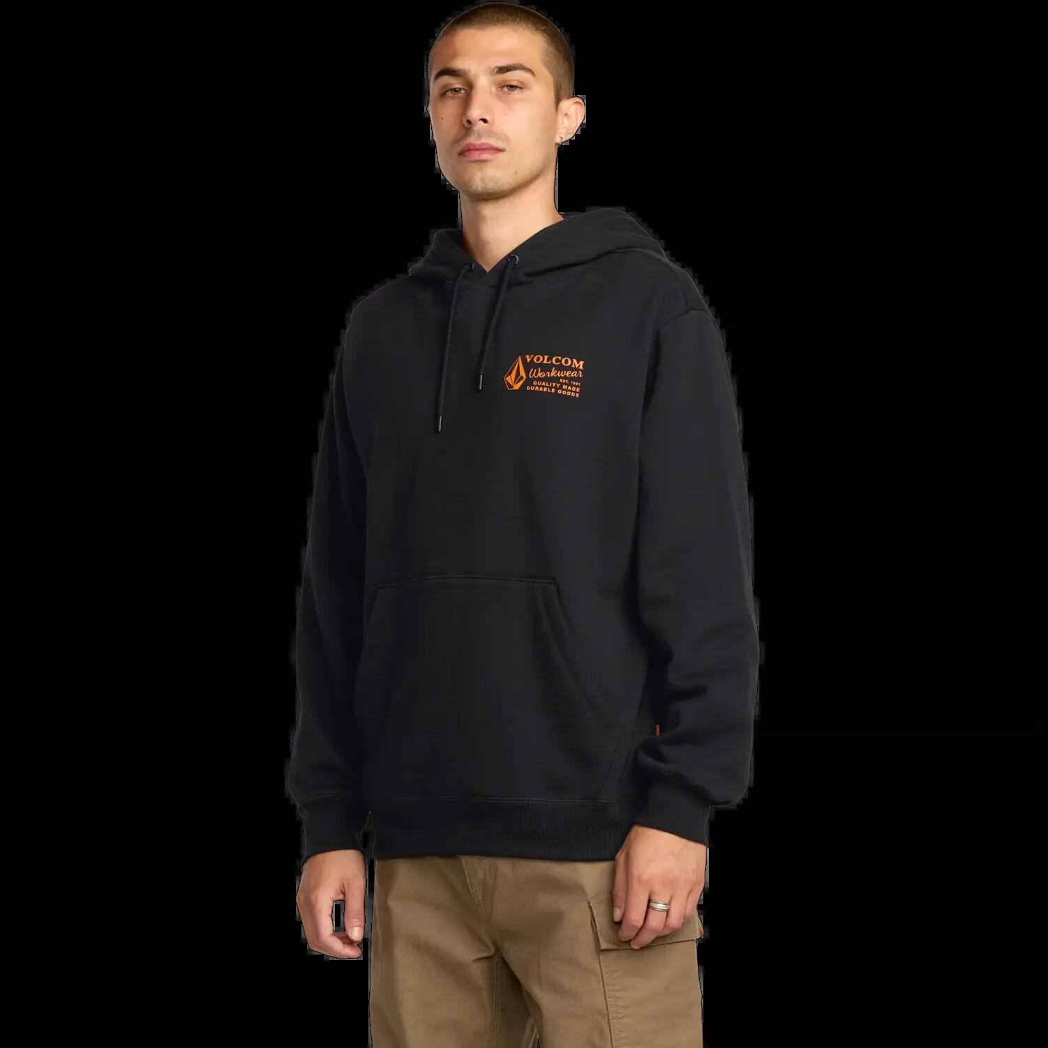 Sudadera con capucha Volcom Workwear Negro 3/6
