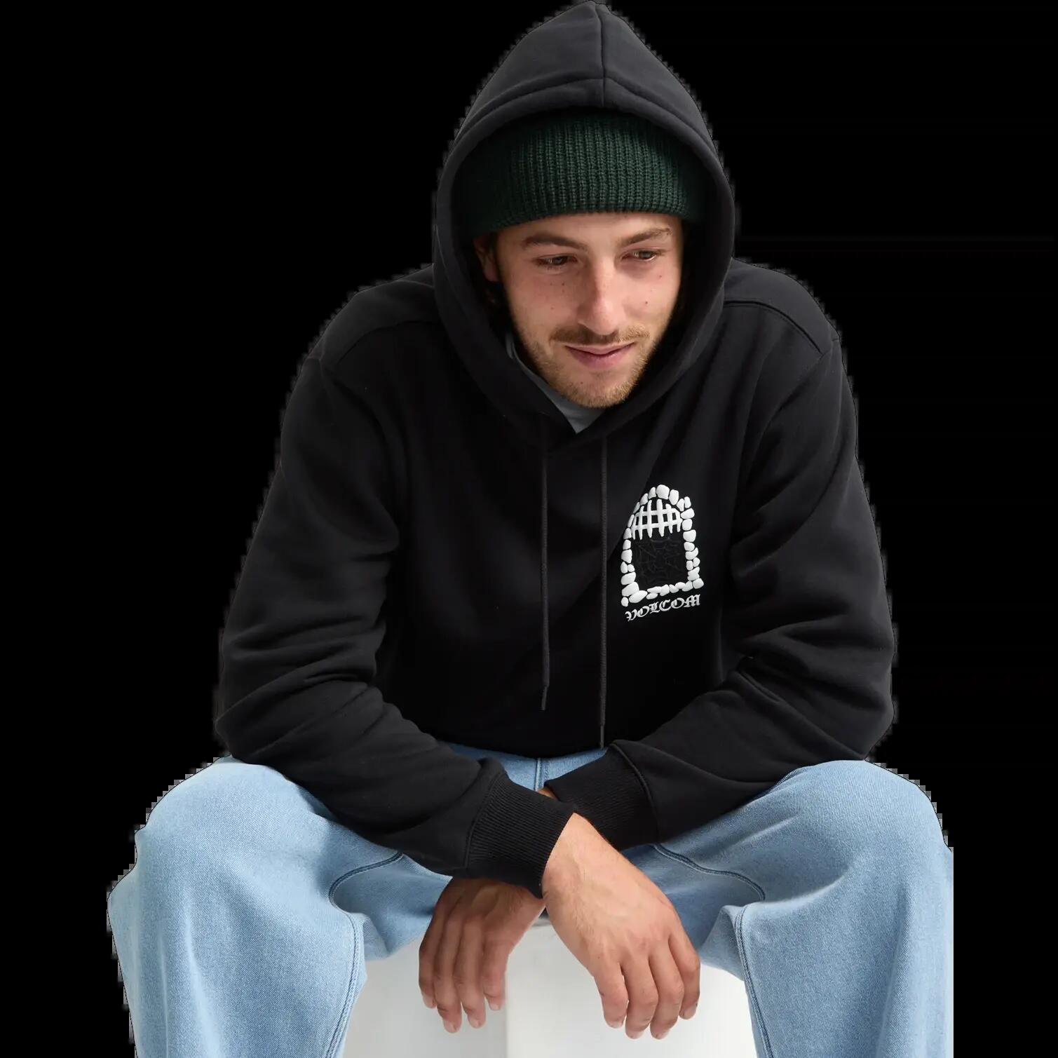 Sudadera con capucha Volcom Noder Negro Cosmic Blue 5/7