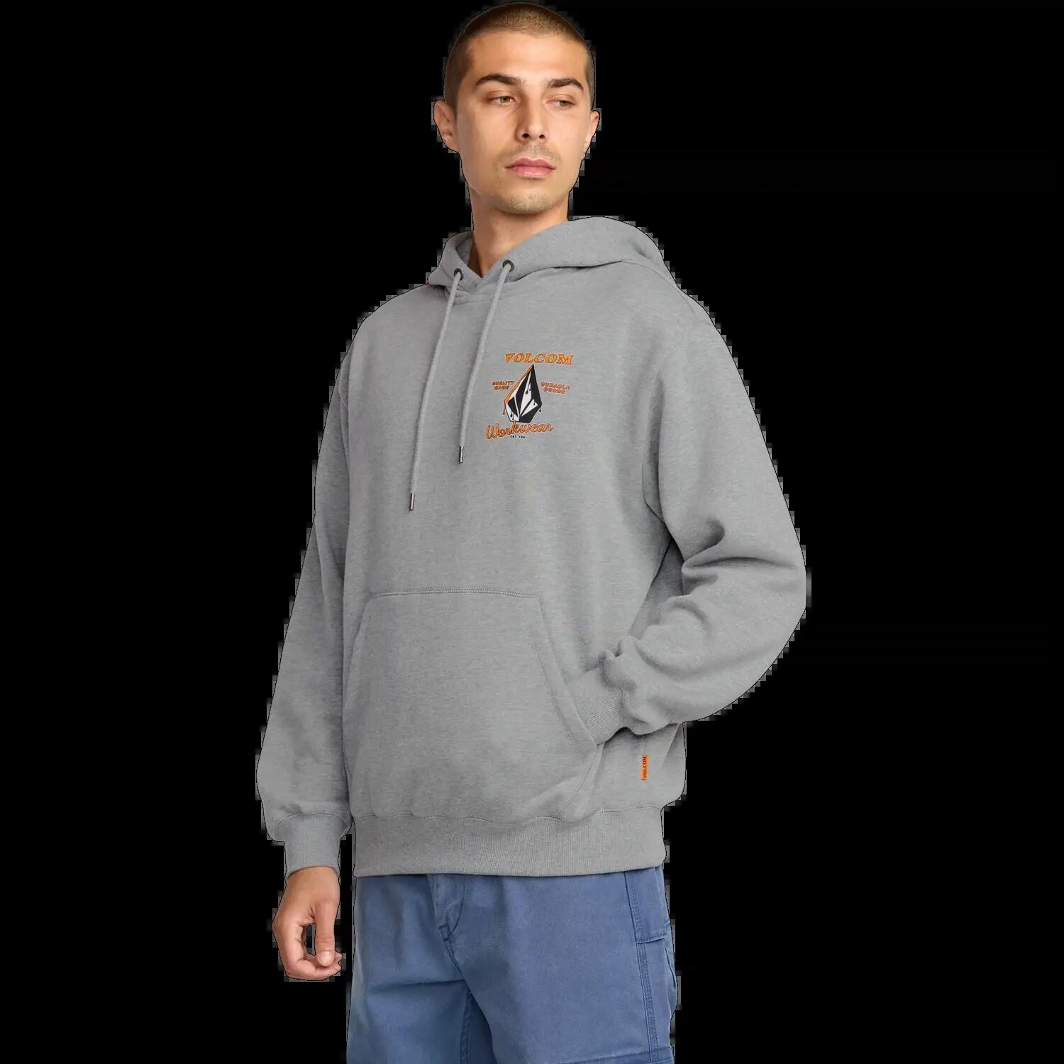 Sweat à capuche Volcom Workwear Gris chiné 3/7