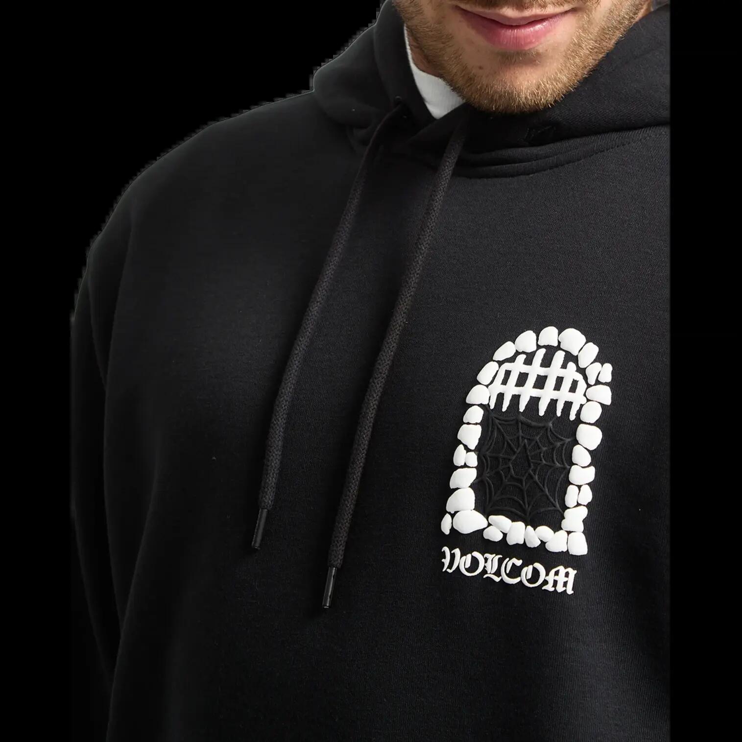 Sudadera con capucha Volcom Noder Negro Cosmic Blue 3/7