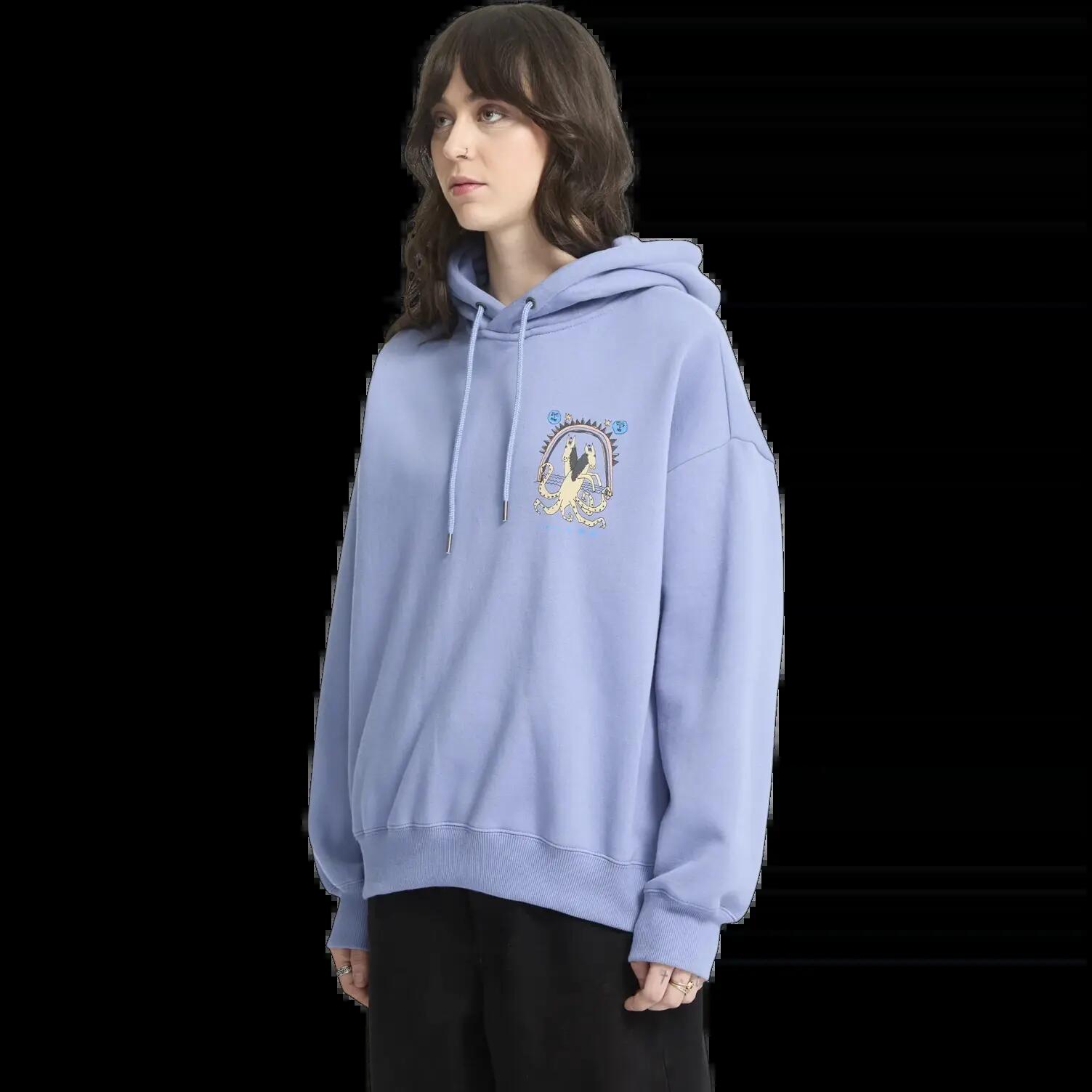 Sudadera con capucha Volcom Moove On Azul Carolina y Negro Vintage 6/7
