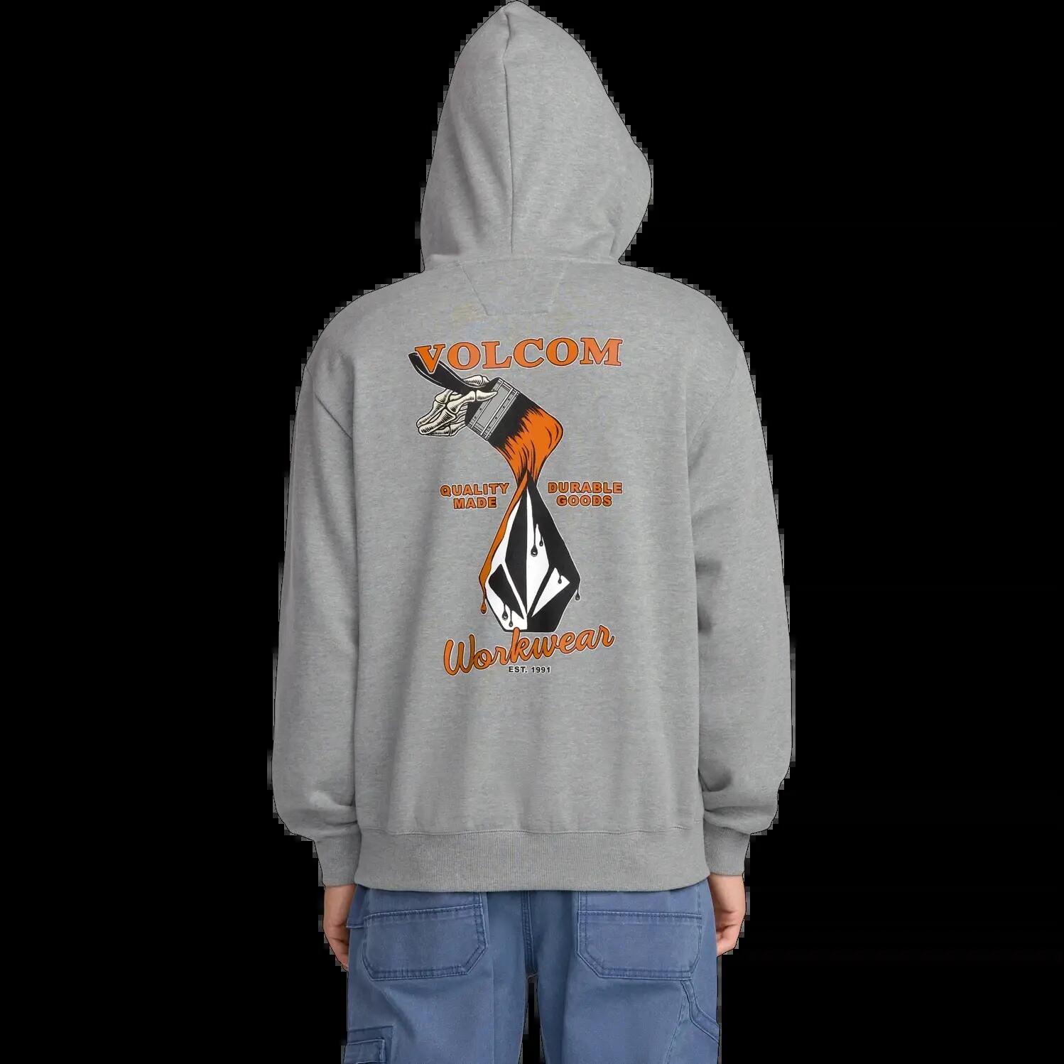 Sweat à capuche Volcom Workwear Gris chiné 2/7