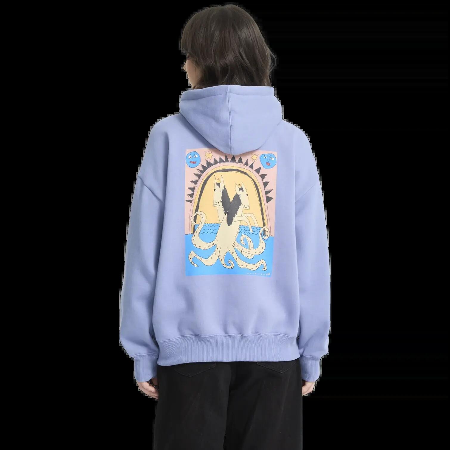 Sudadera con capucha Volcom Moove On Azul Carolina y Negro Vintage 2/7