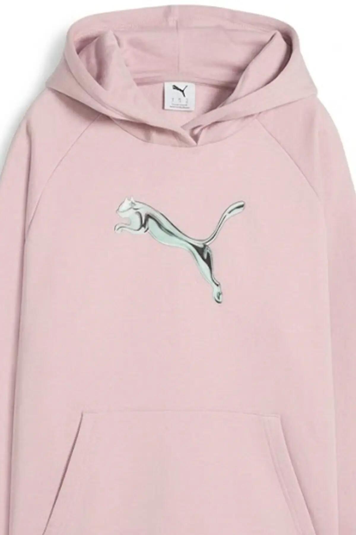 Sudadera PUMA ESS Logo Lab con Capucha Hombre Rosa 5/6