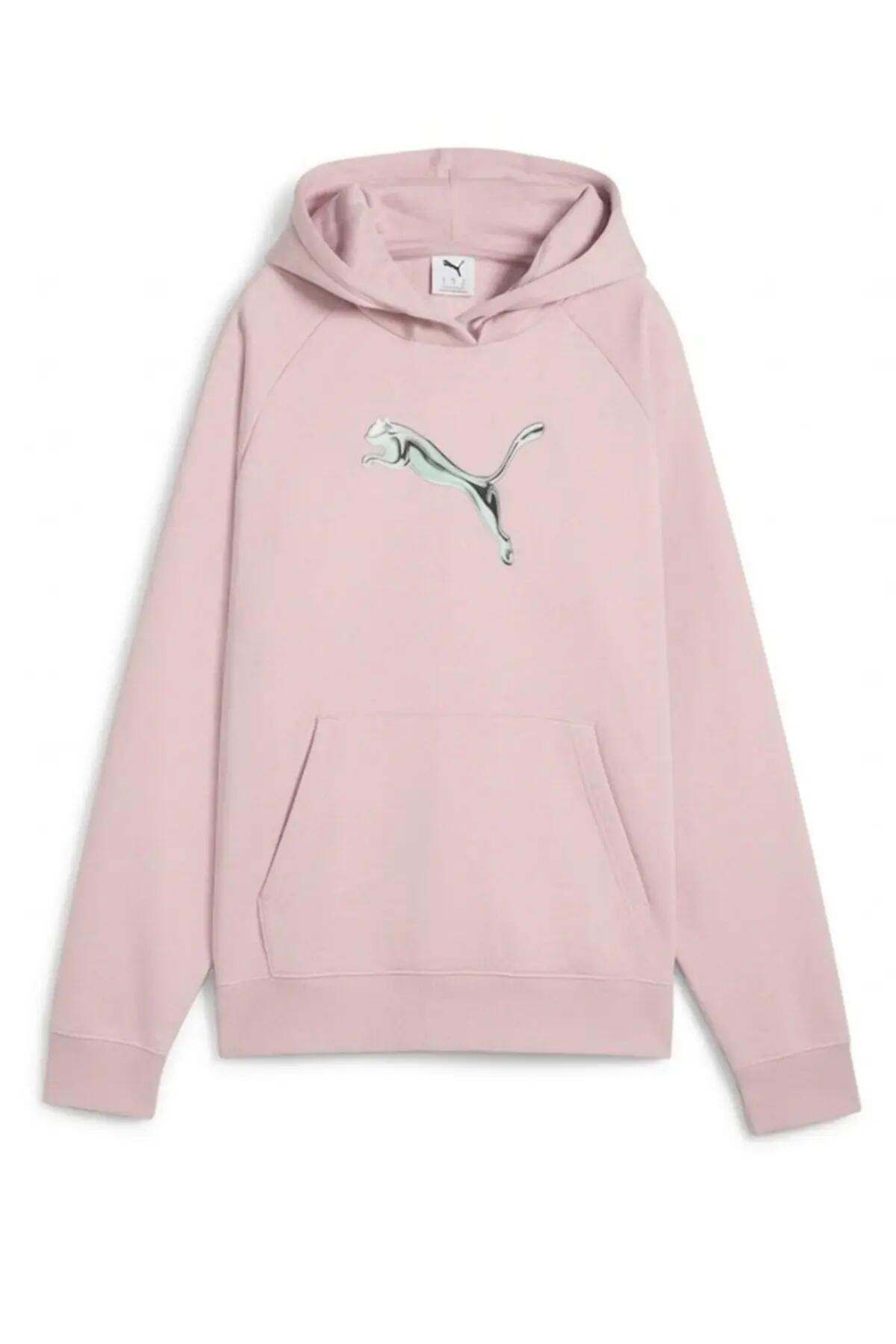 Sudadera PUMA ESS Logo Lab con Capucha Hombre Rosa 4/6