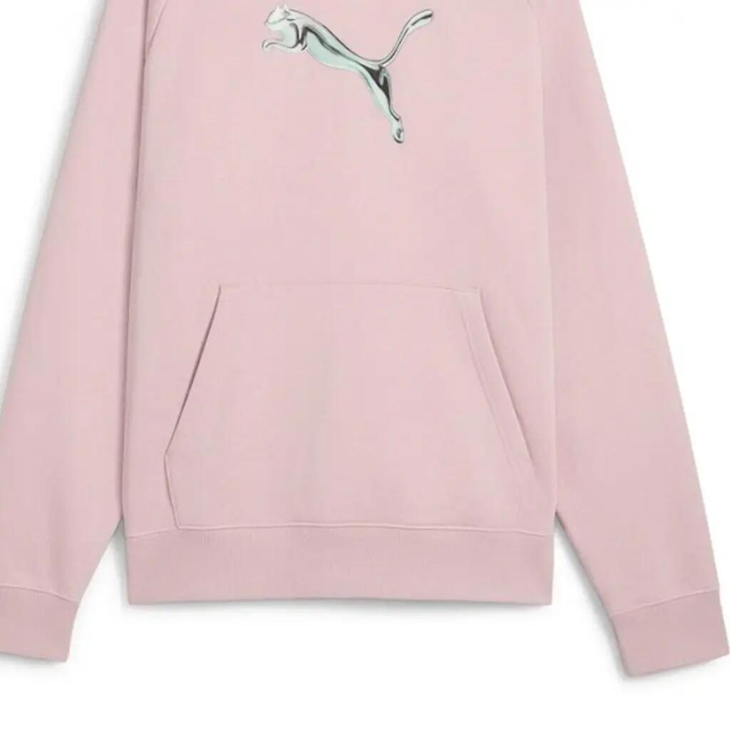 Sudadera PUMA ESS Logo Lab con Capucha Hombre Rosa 3/6