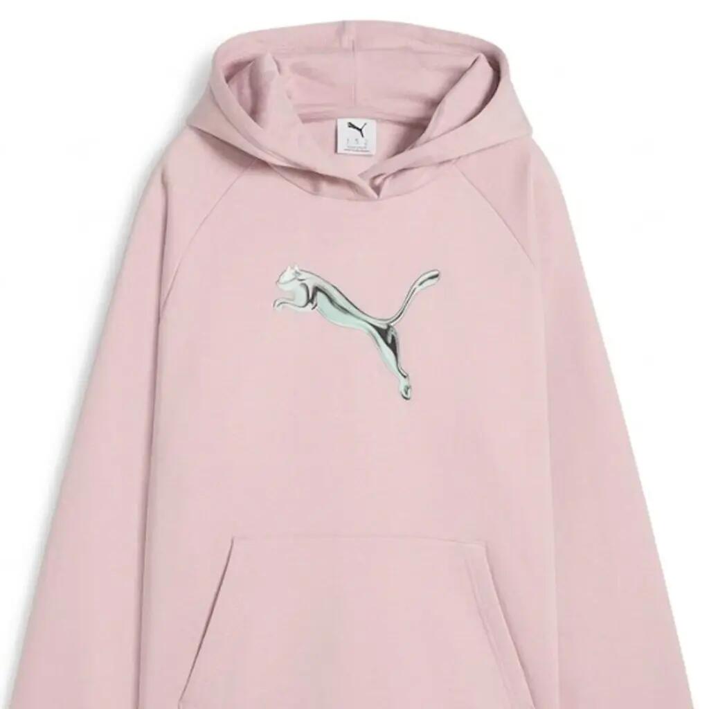 Sudadera PUMA ESS Logo Lab con Capucha Hombre Rosa 2/6