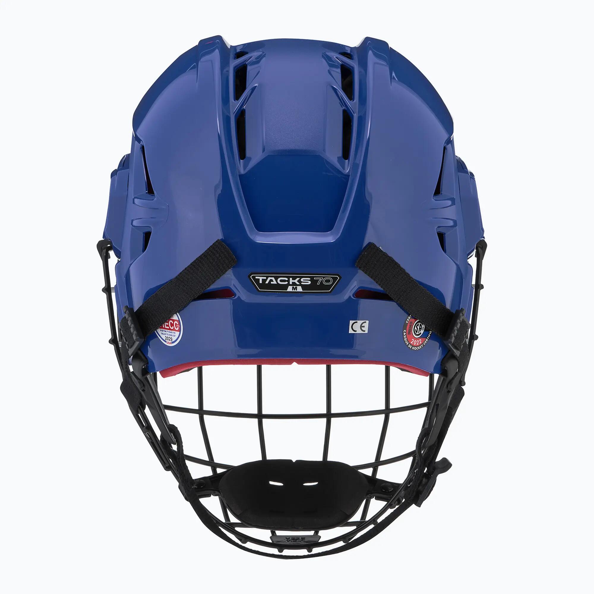 CCM Tacks 70 Senior bleu clair, bleu royal casque de hockey Combo pour adultes 4/6