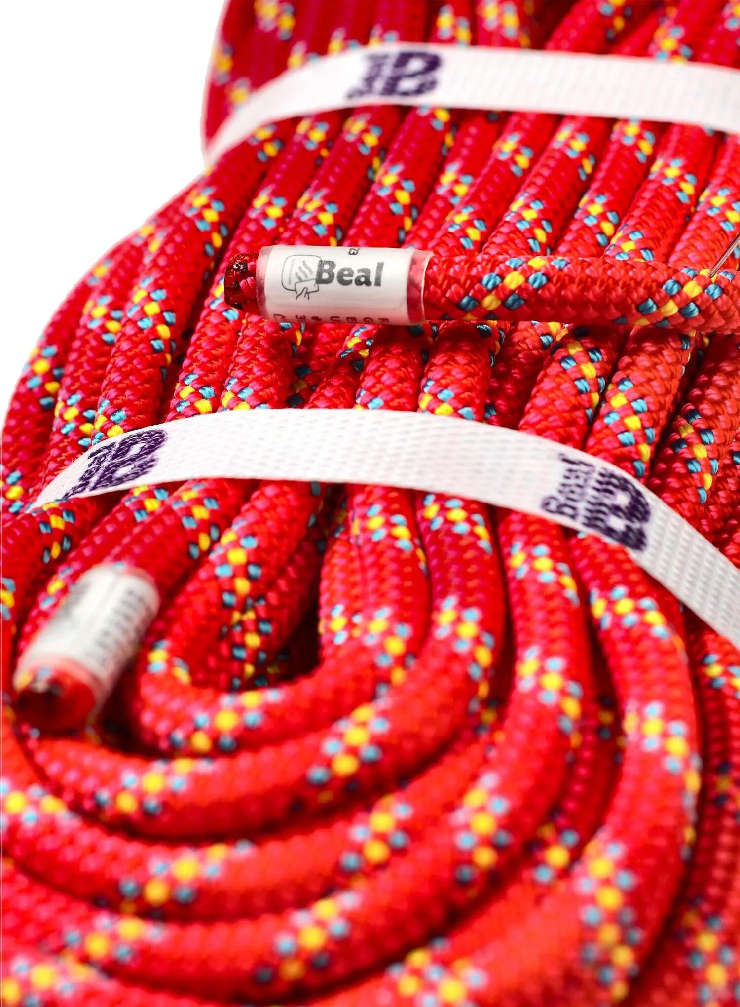 Corde BEAL Rando 8,0 mm Golden Dry 48 m légère imperméable rose 3/4