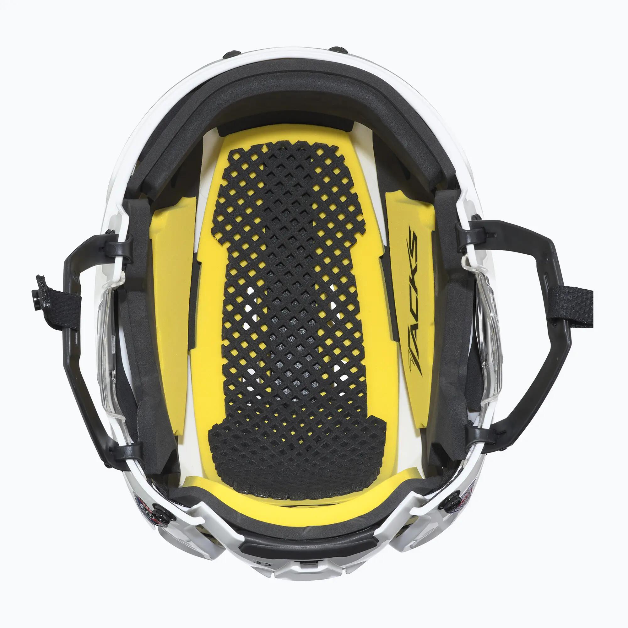 CCM Tacks 210 Senior cască de hochei cu grilă albă pentru adulți, combo 5/7
