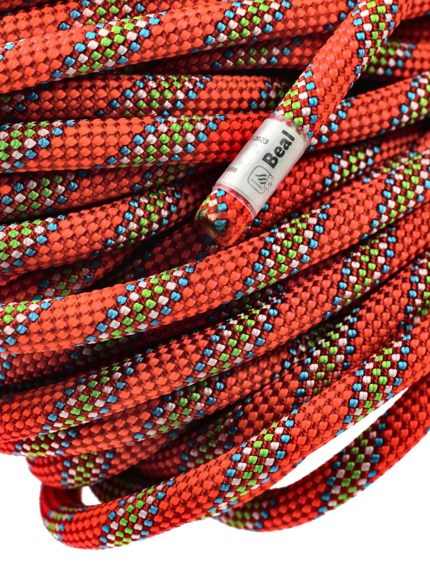 Lina wspinaczkowa Beal 10 mm UNICORE GOLDEN DRY 60 m jaskrawy pomarańcz 2/4