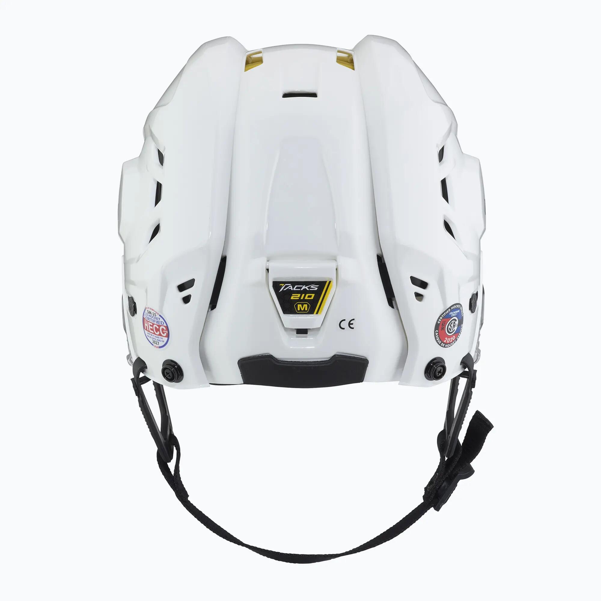 CCM Tacks 210 Senior cască de hochei cu grilă albă pentru adulți, combo 4/7