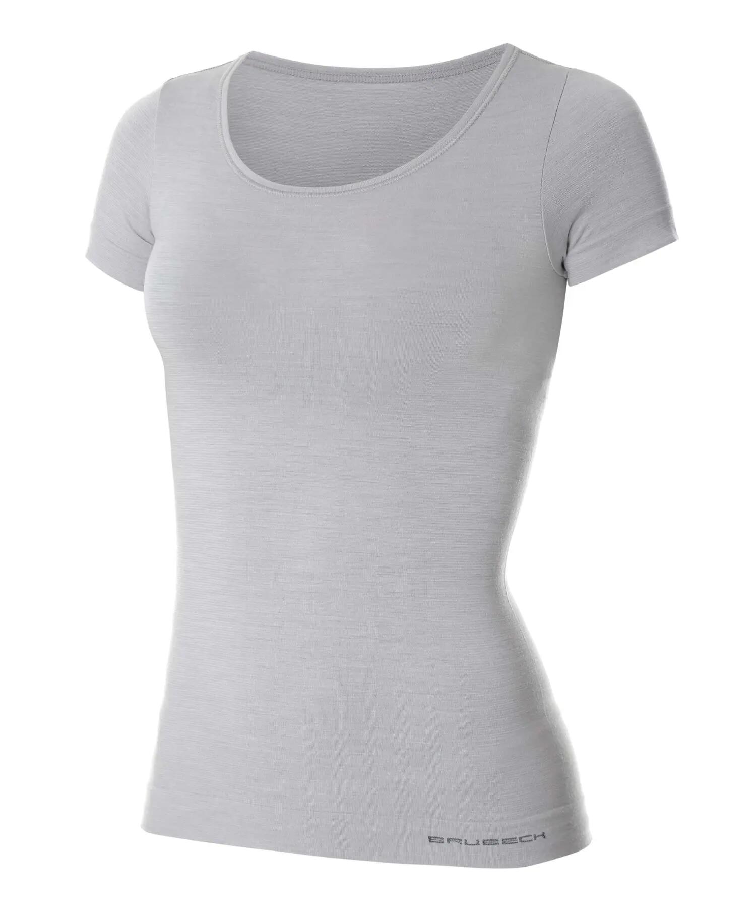 Koszulka damska z krótkim rękawem Brubeck COMFORT WOOL 3/7