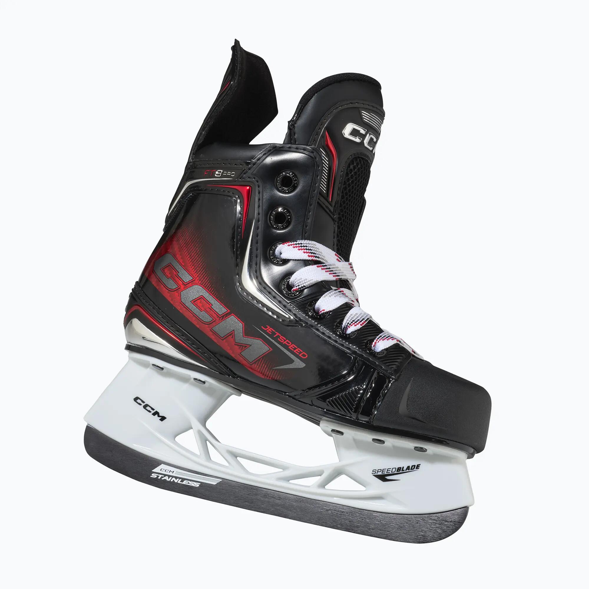 CCM JetSpeed FT8 Pro Youth patins de hóquei pretos 4/6
