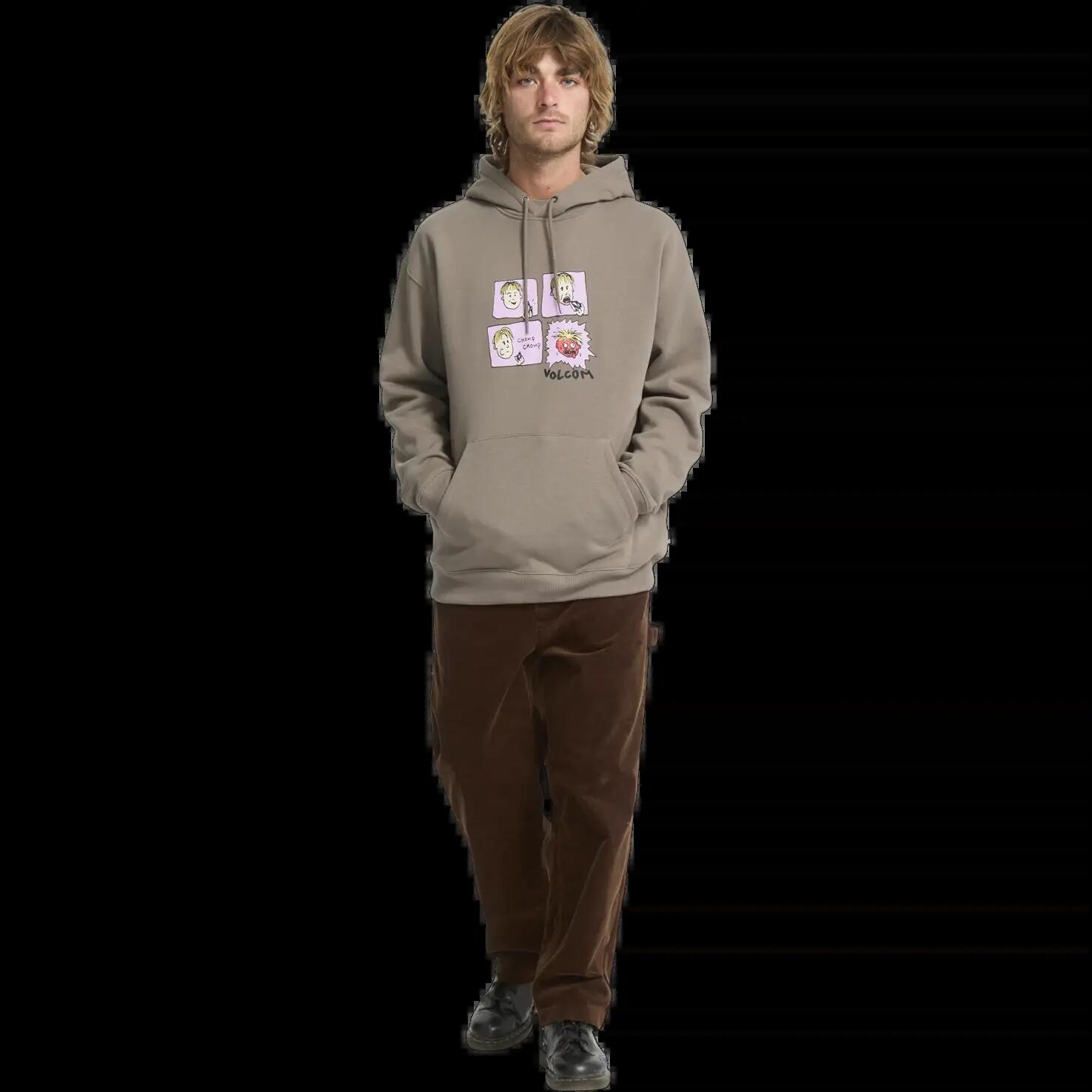 Sweatshirt com capuz Volcom Chomp Chomp Castanho Brindle 7/7
