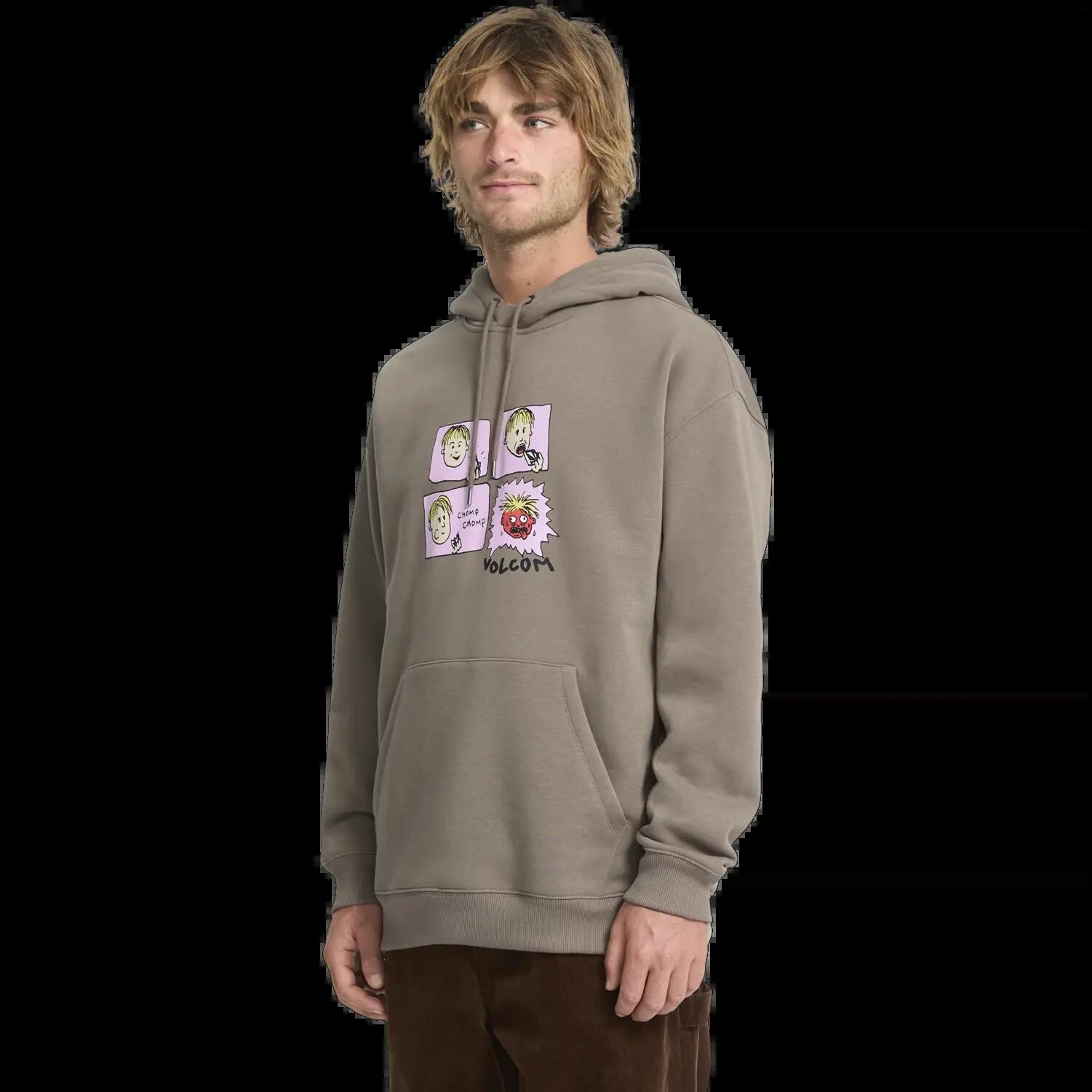 Sweatshirt com capuz Volcom Chomp Chomp Castanho Brindle 6/7
