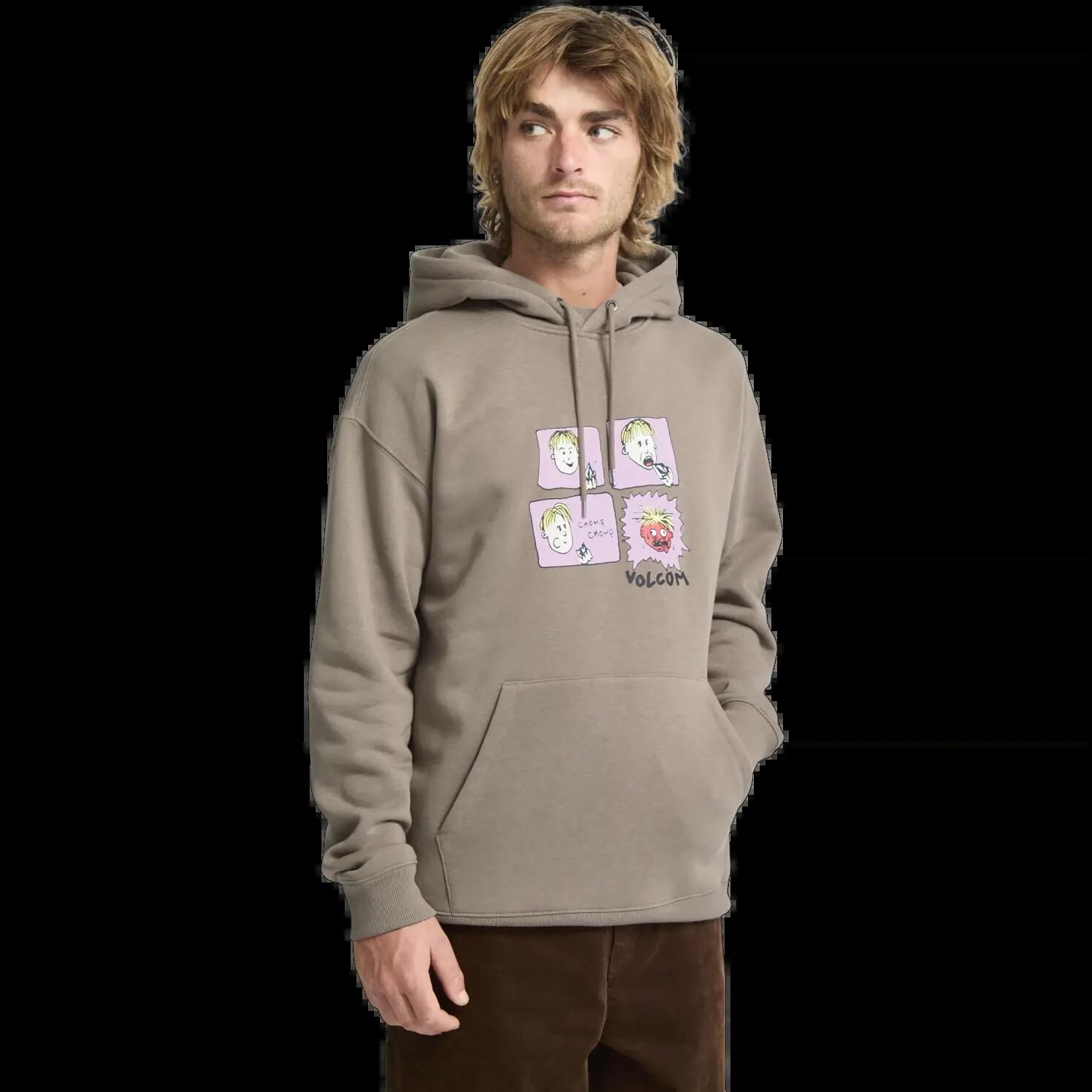 Sweatshirt com capuz Volcom Chomp Chomp Castanho Brindle 5/7