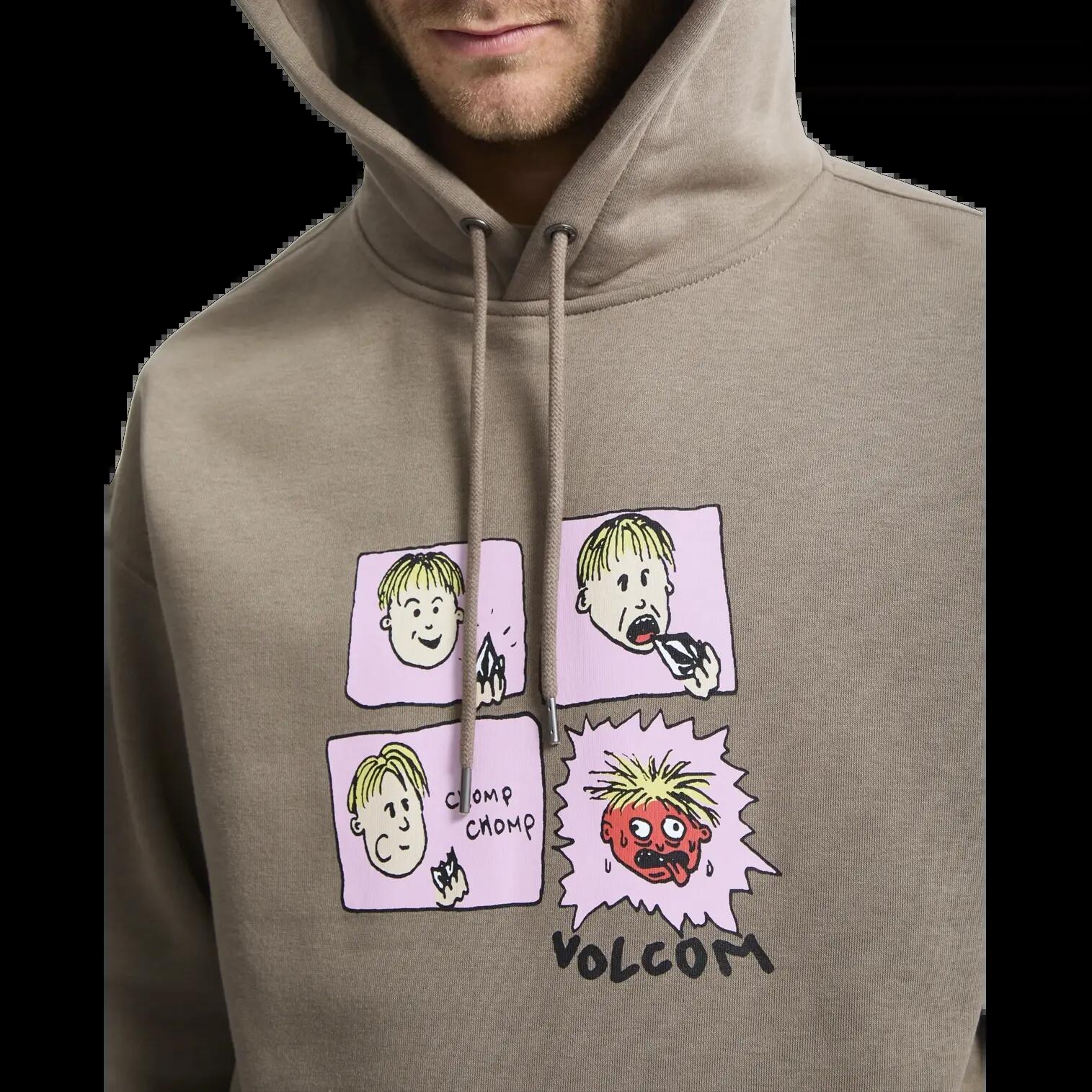 Sweatshirt com capuz Volcom Chomp Chomp Castanho Brindle 3/7