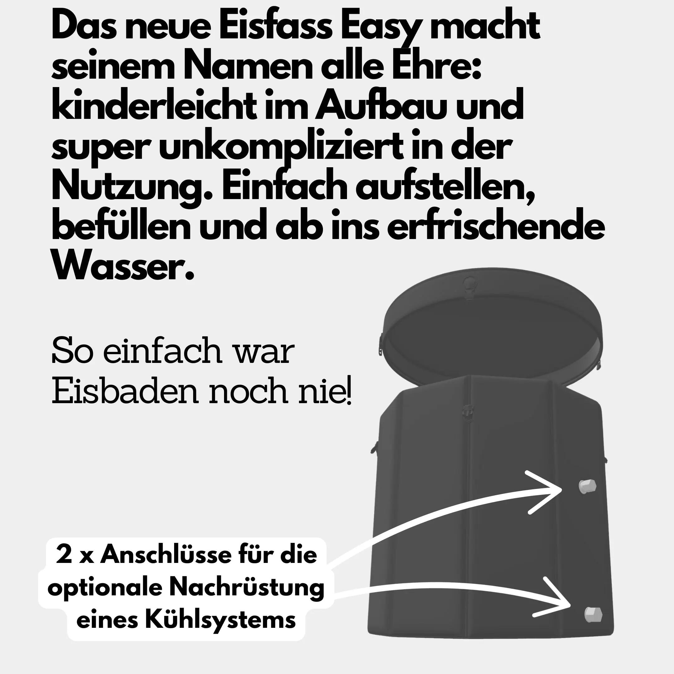 Eisfass Fitness Eisbad Eistonne faltbar 250 L Easy 2.0 5/12