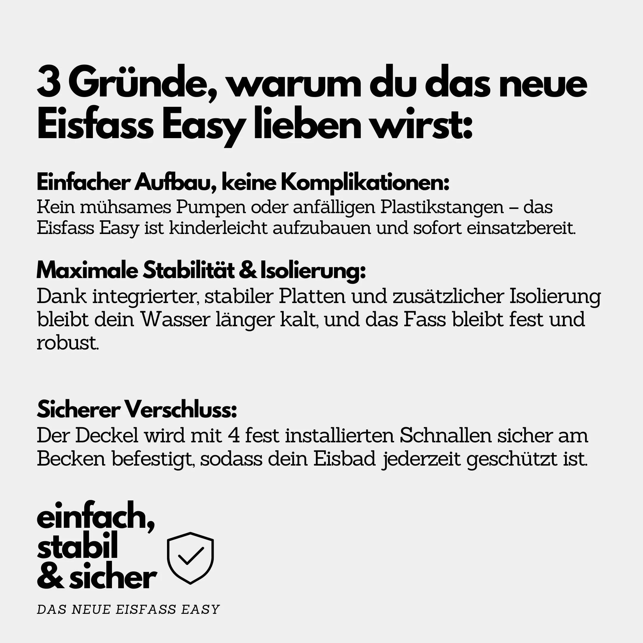 Eisfass Fitness Eisbad Eistonne faltbar 250 L Easy 2.0 4/12