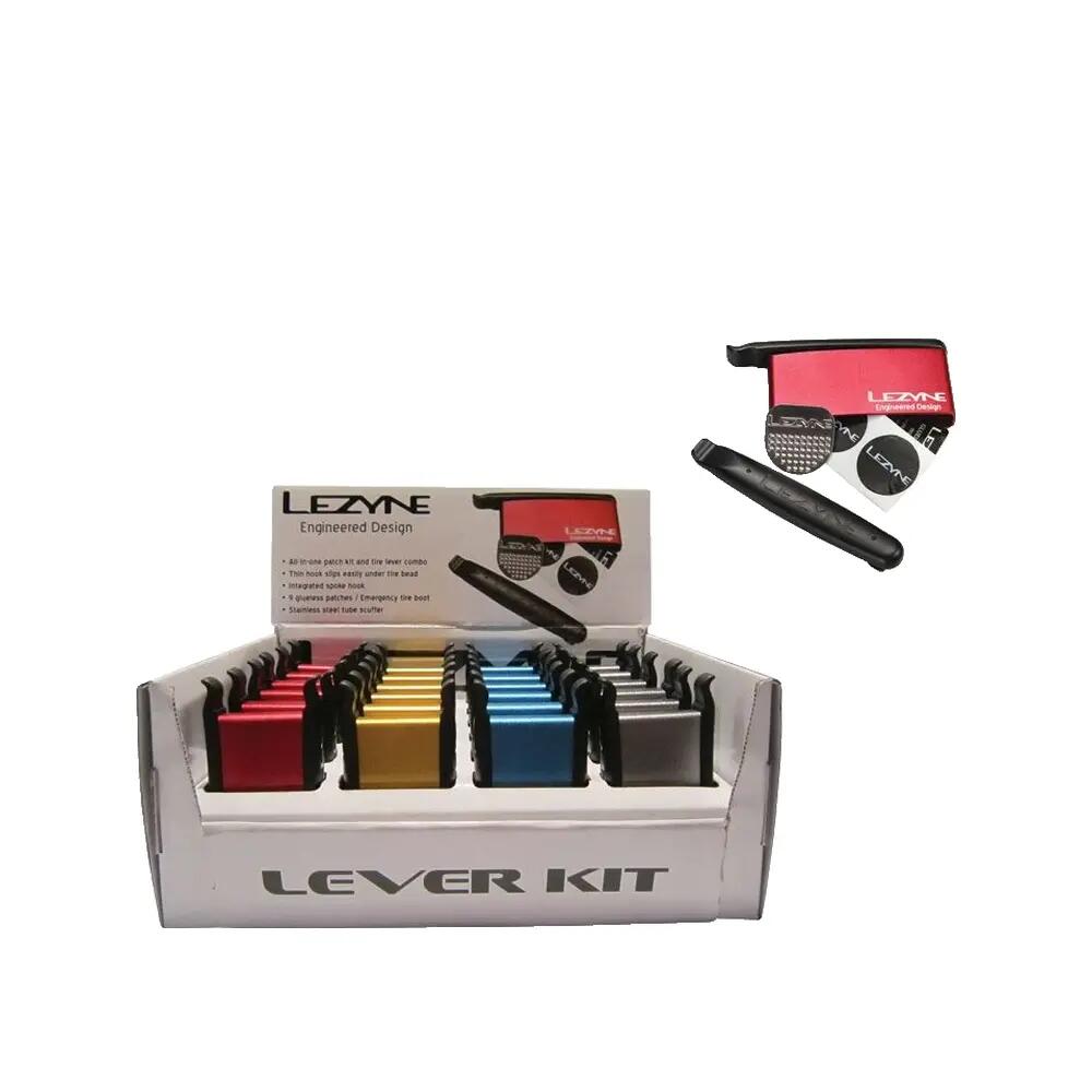 Lezyne Kit Riparazione con Leve Pneumatici Gloss Blue 2/3