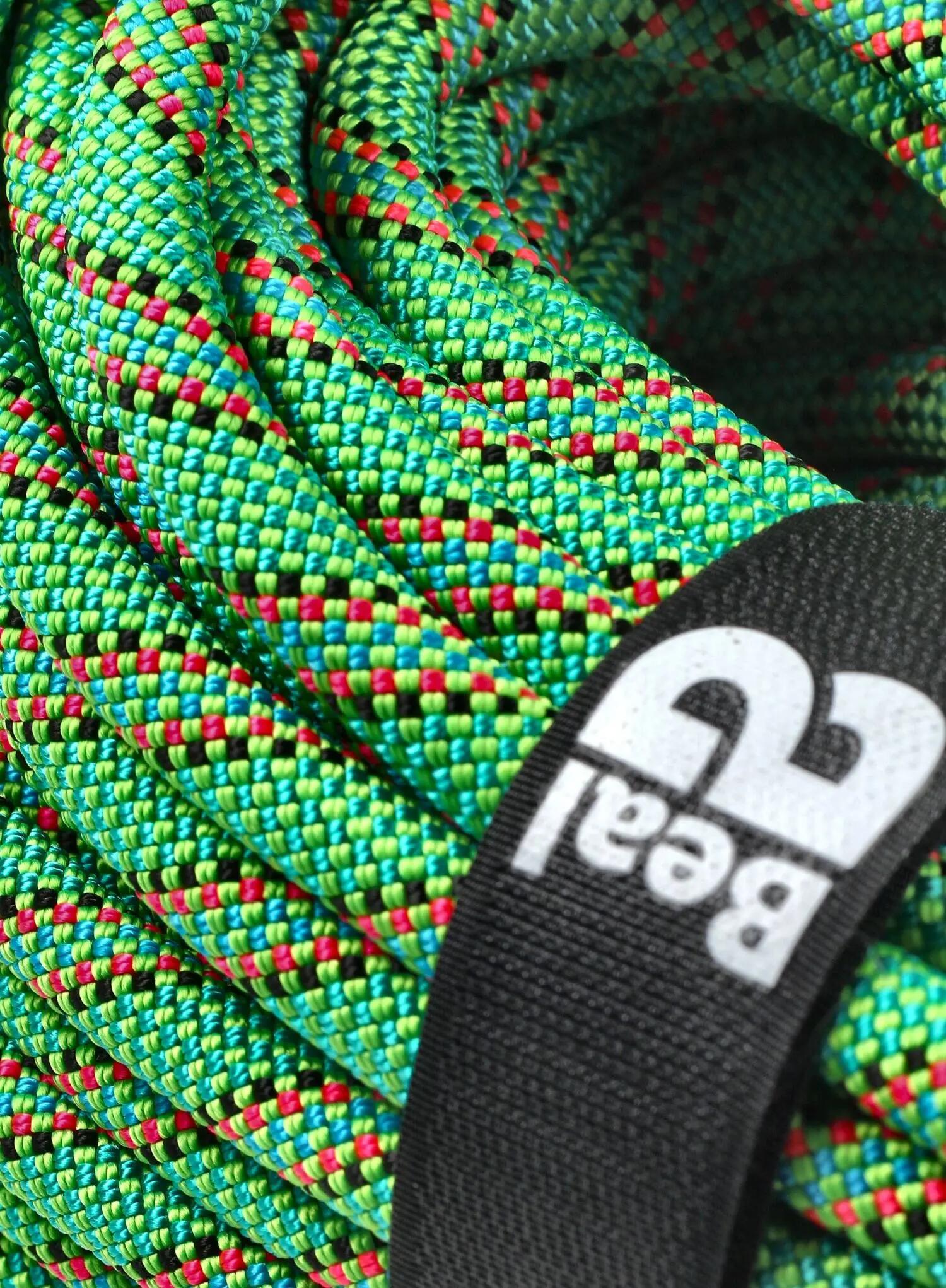 Corda de Escalada Beal Tiger 10 mm UNICORE DRY COVER 60 m Verde 4/4