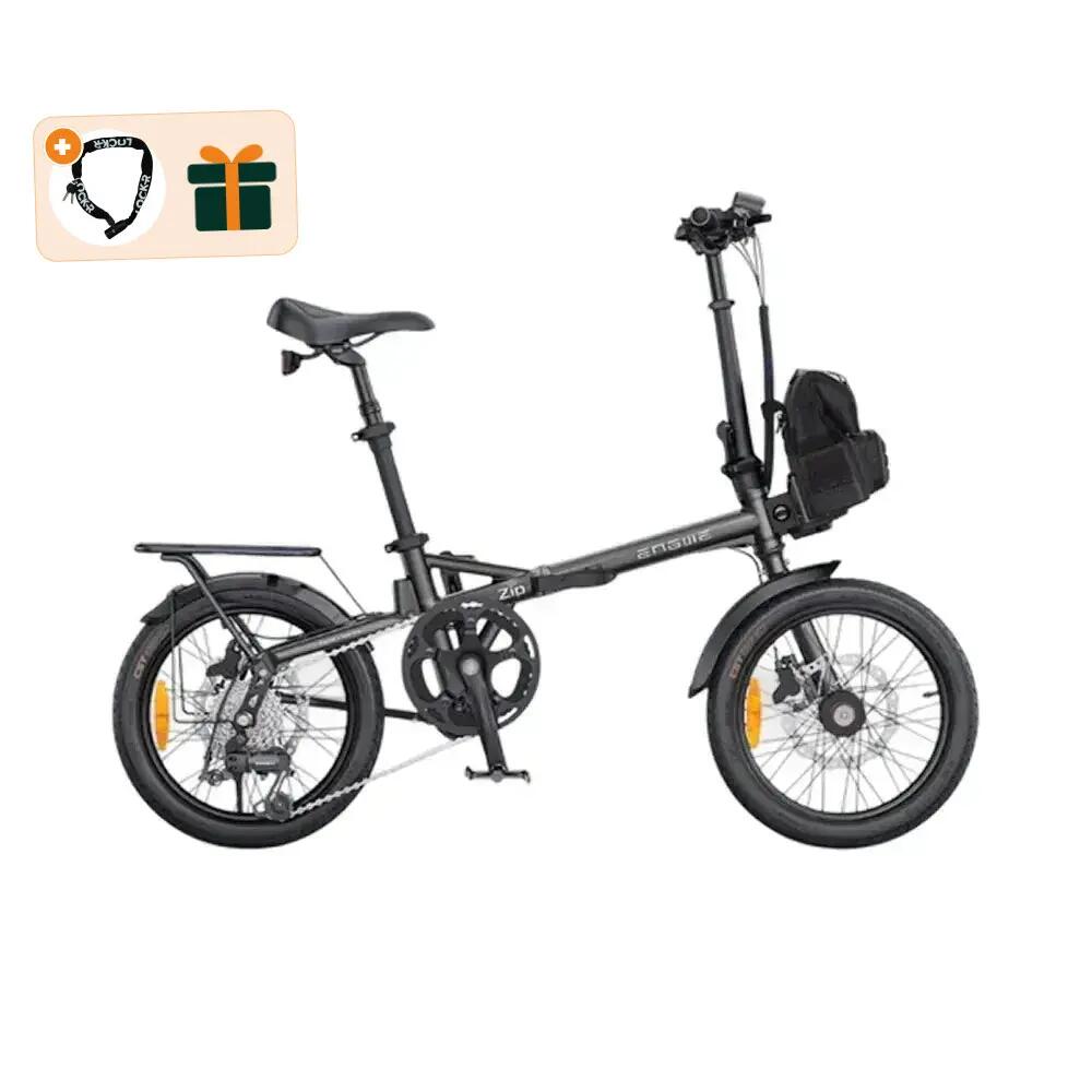 Zip - сгъваем електрически велосипед - 16 инча - 250W - 17 kg - сив