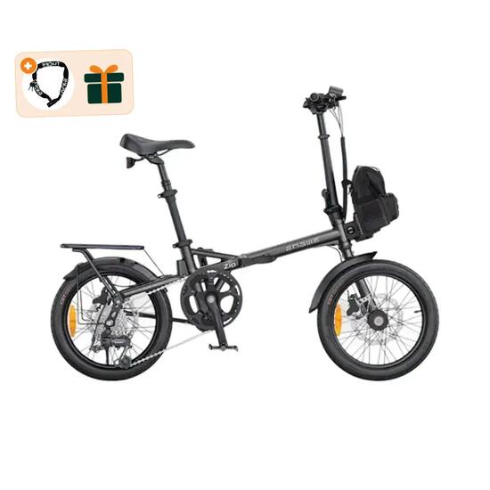 Zip - E-Faltrad - 16 Zoll - 250W - 17 kg - Grau - Kettenschloss als Geschenk